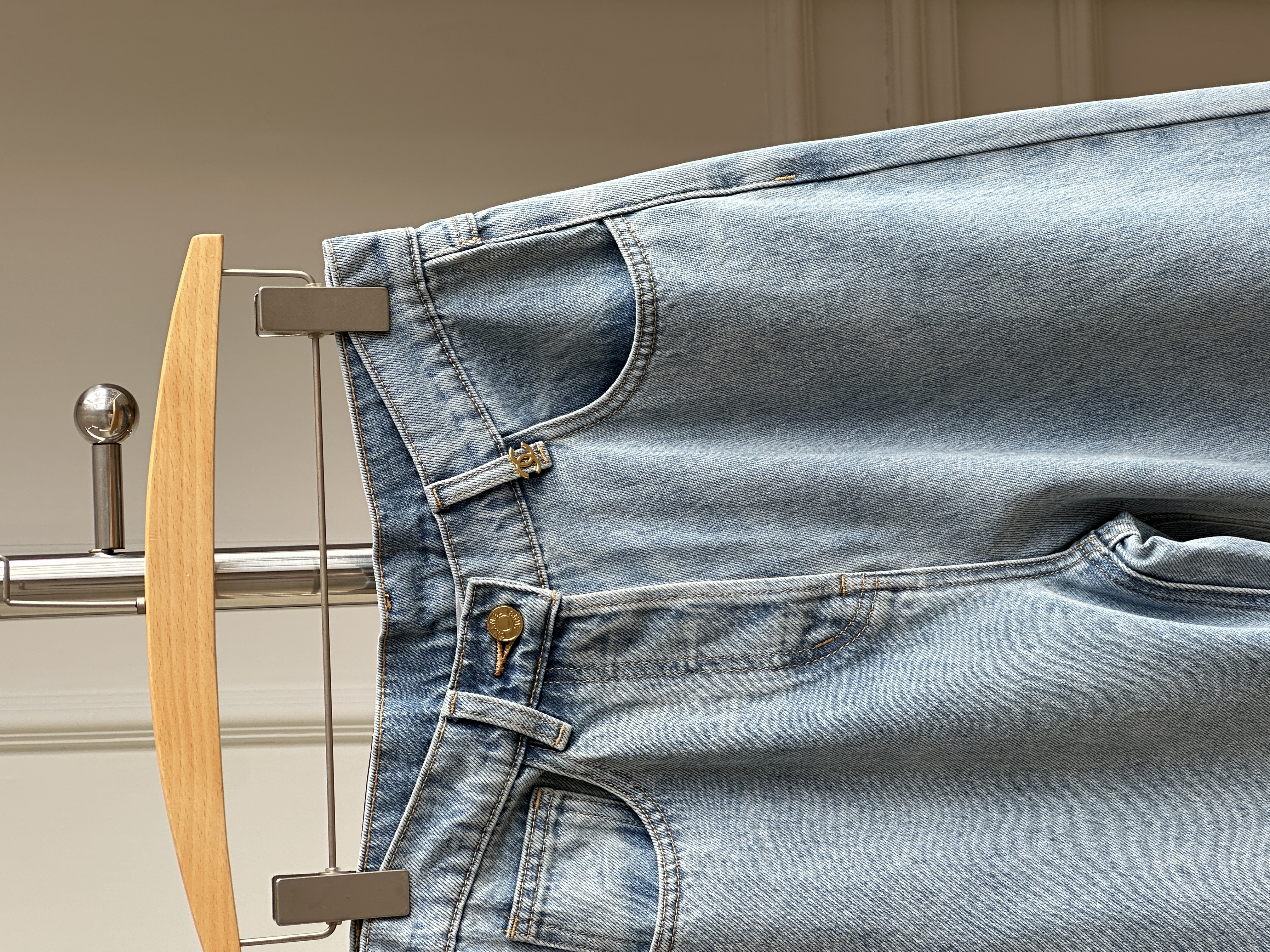 Light Wash Light Blue High Waist Wide Leg Denim Jeans