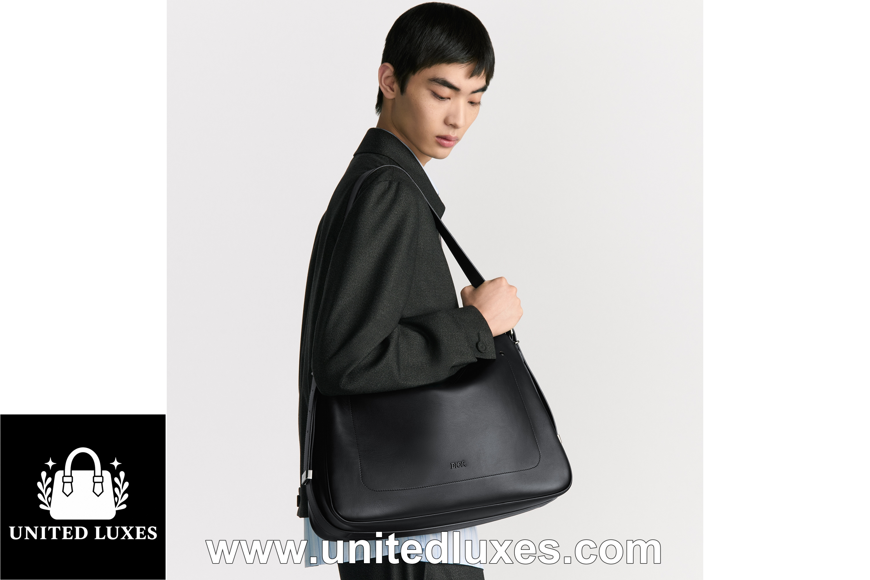 Replica Large Dior Slider Zipped Hobo Bag