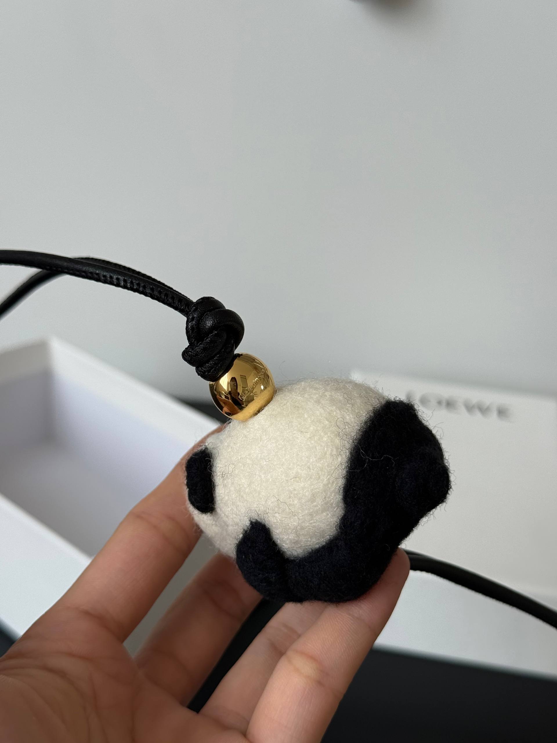 LOEWE Wool Panda Bag Charm Key Pendant
