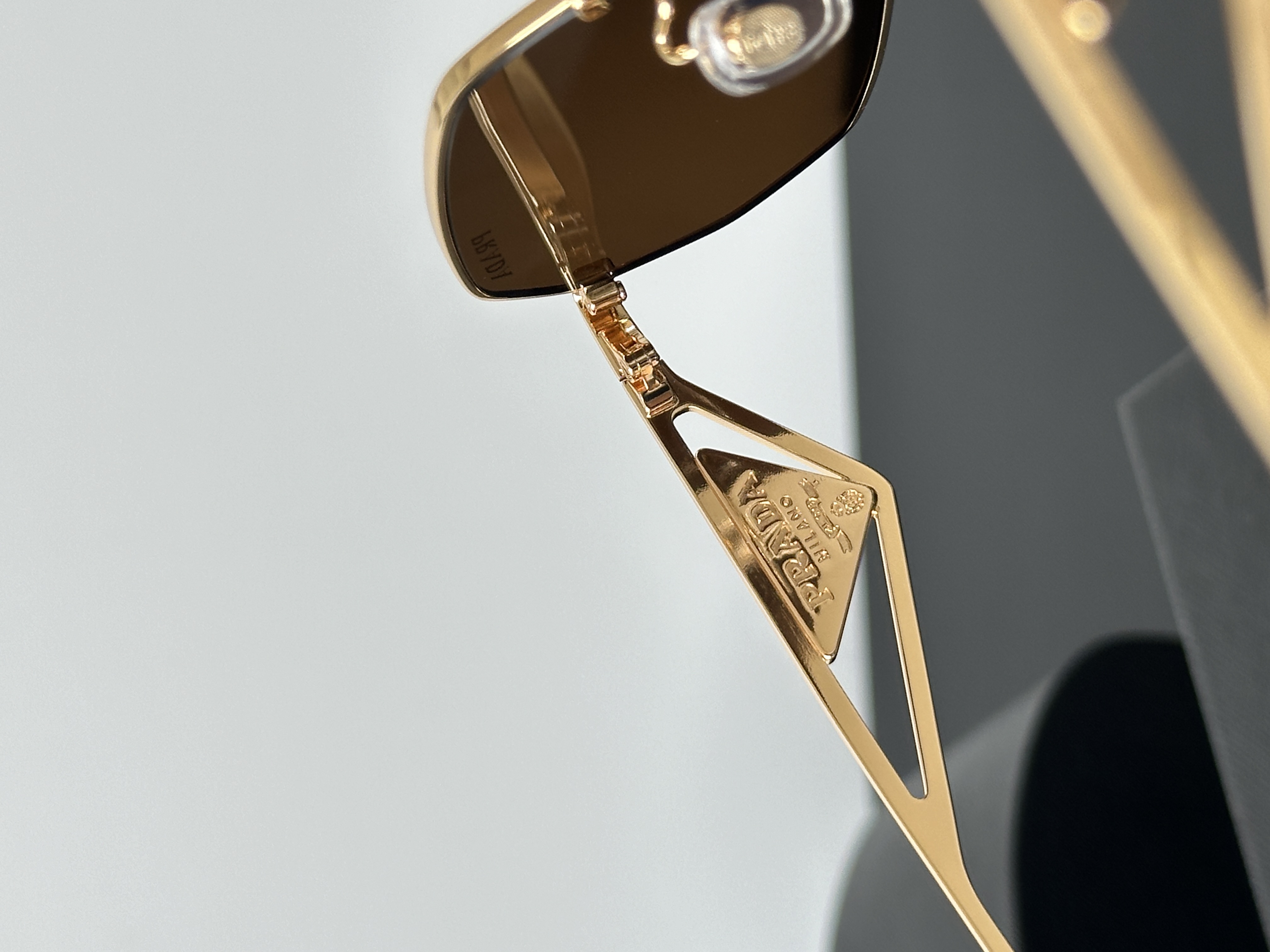 Prada PRA51S Polygonal Metal Frame Sunglasses