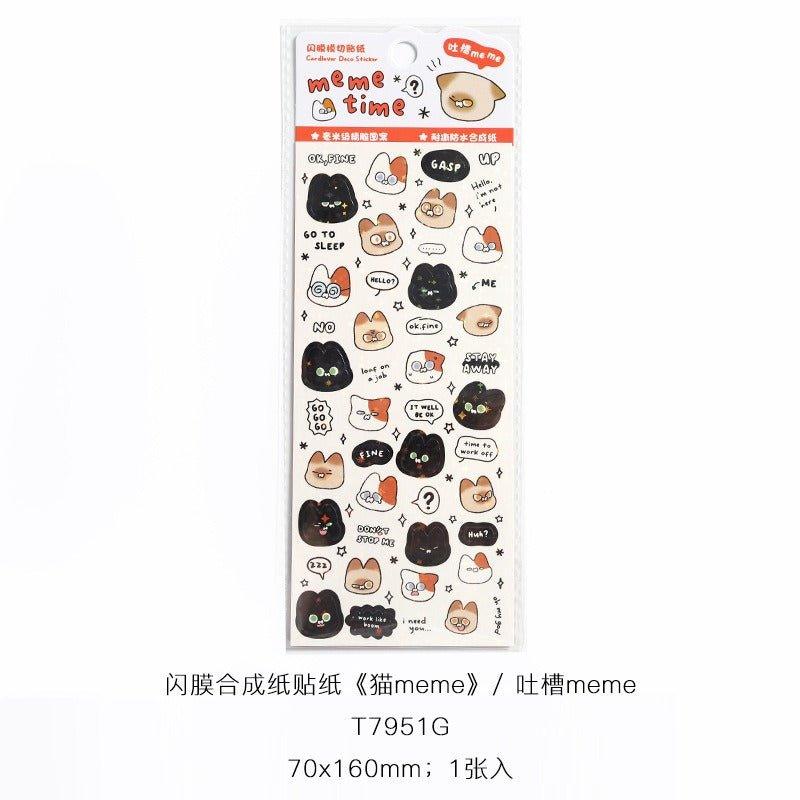1125 Flash Membrane Stickers Catmeme Series