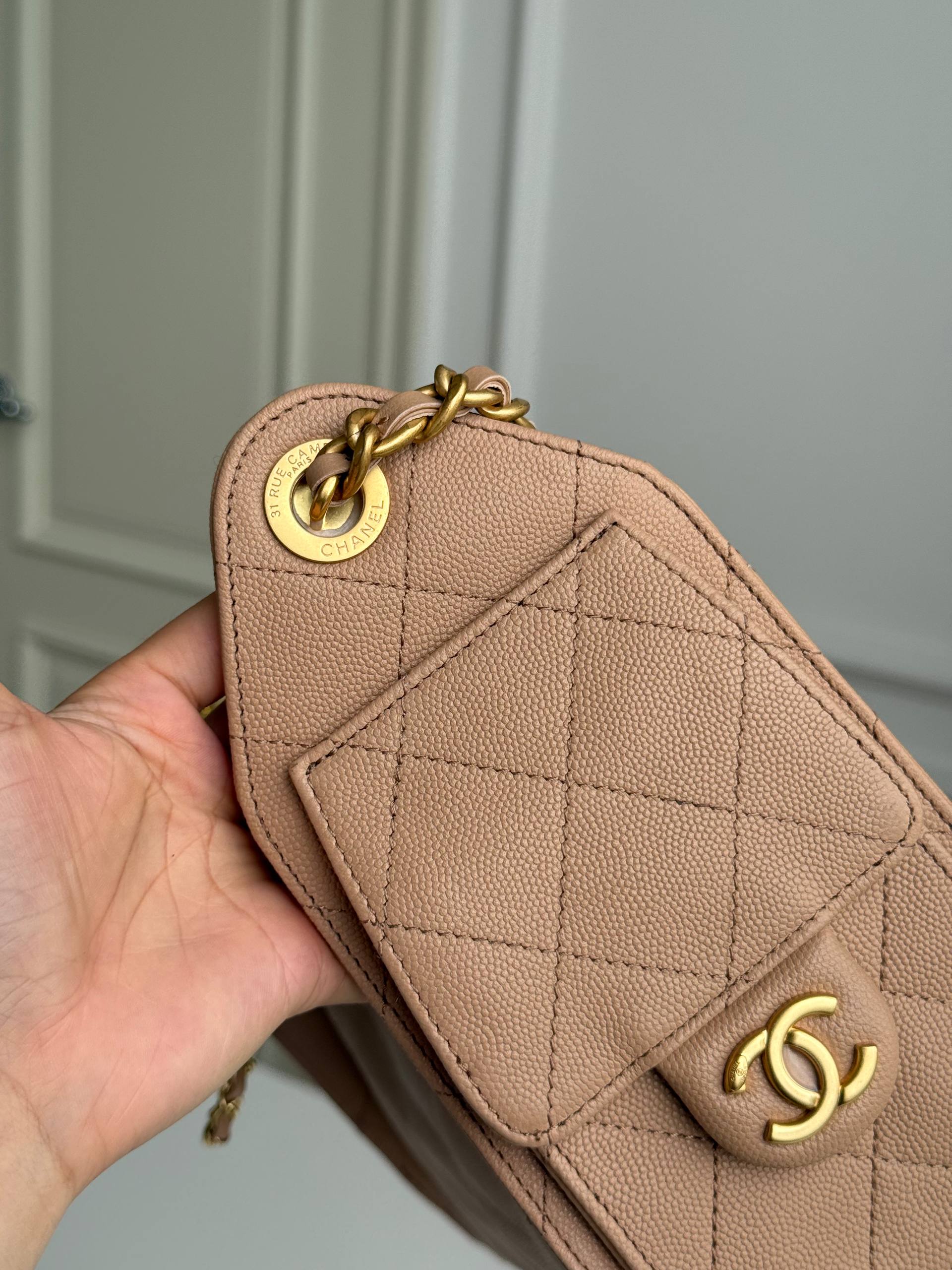 Chanel Caviar Quilted Bucket Bag with CC Turnlock