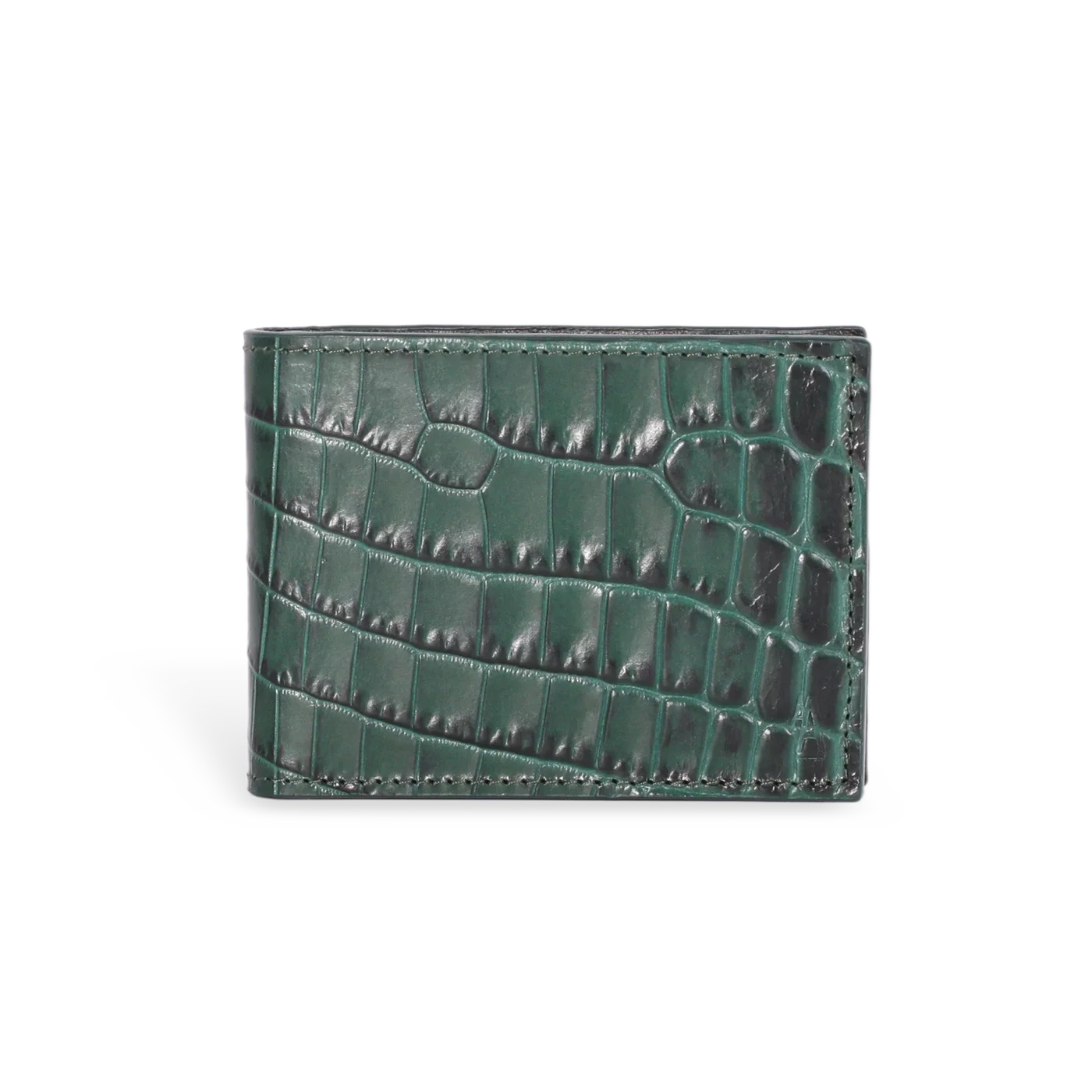 Cléry - Cuir Embossé Croco Vert