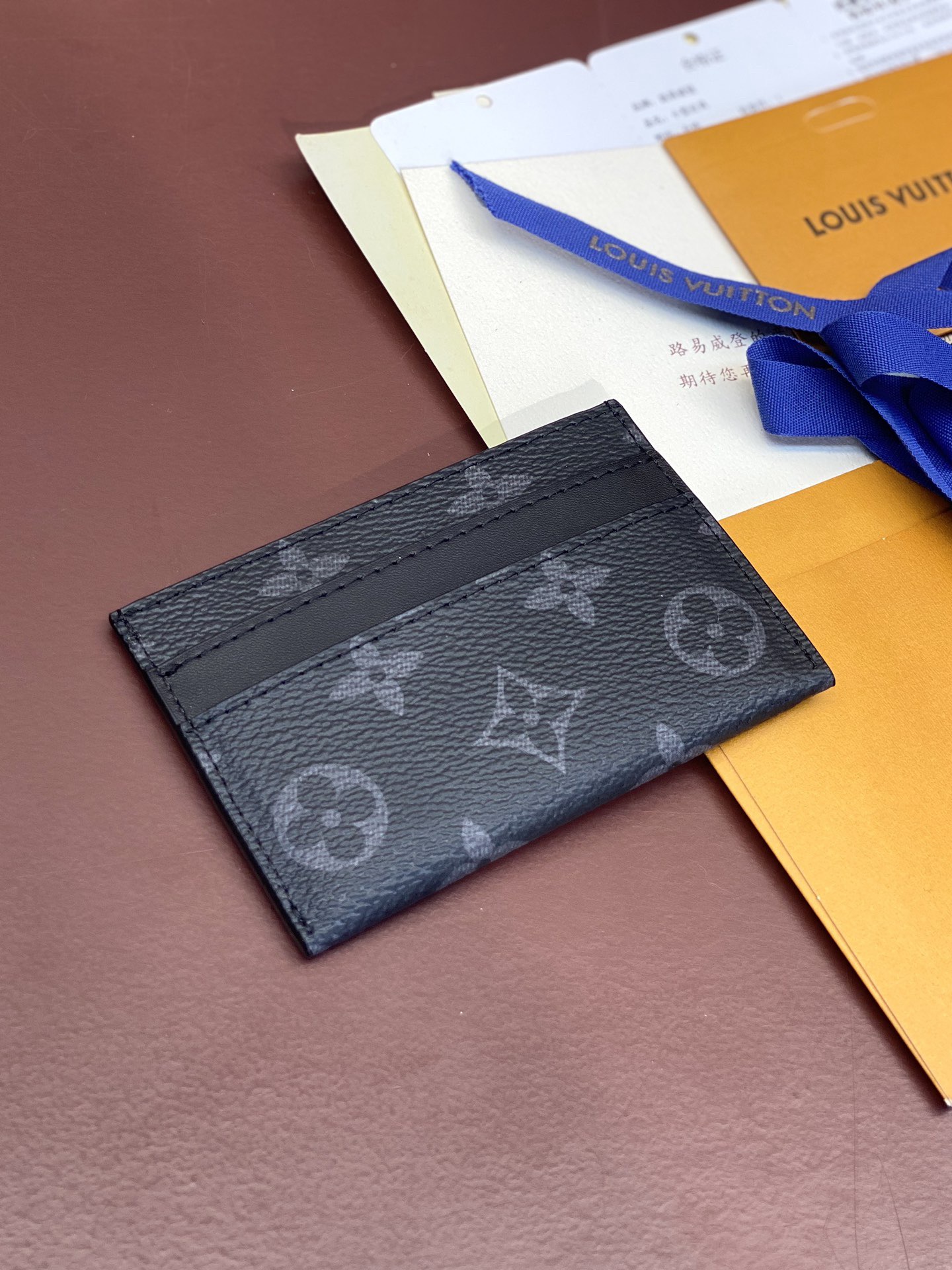 LV Monogram Eclipse Porte-Cartes Double Card Holder M62170