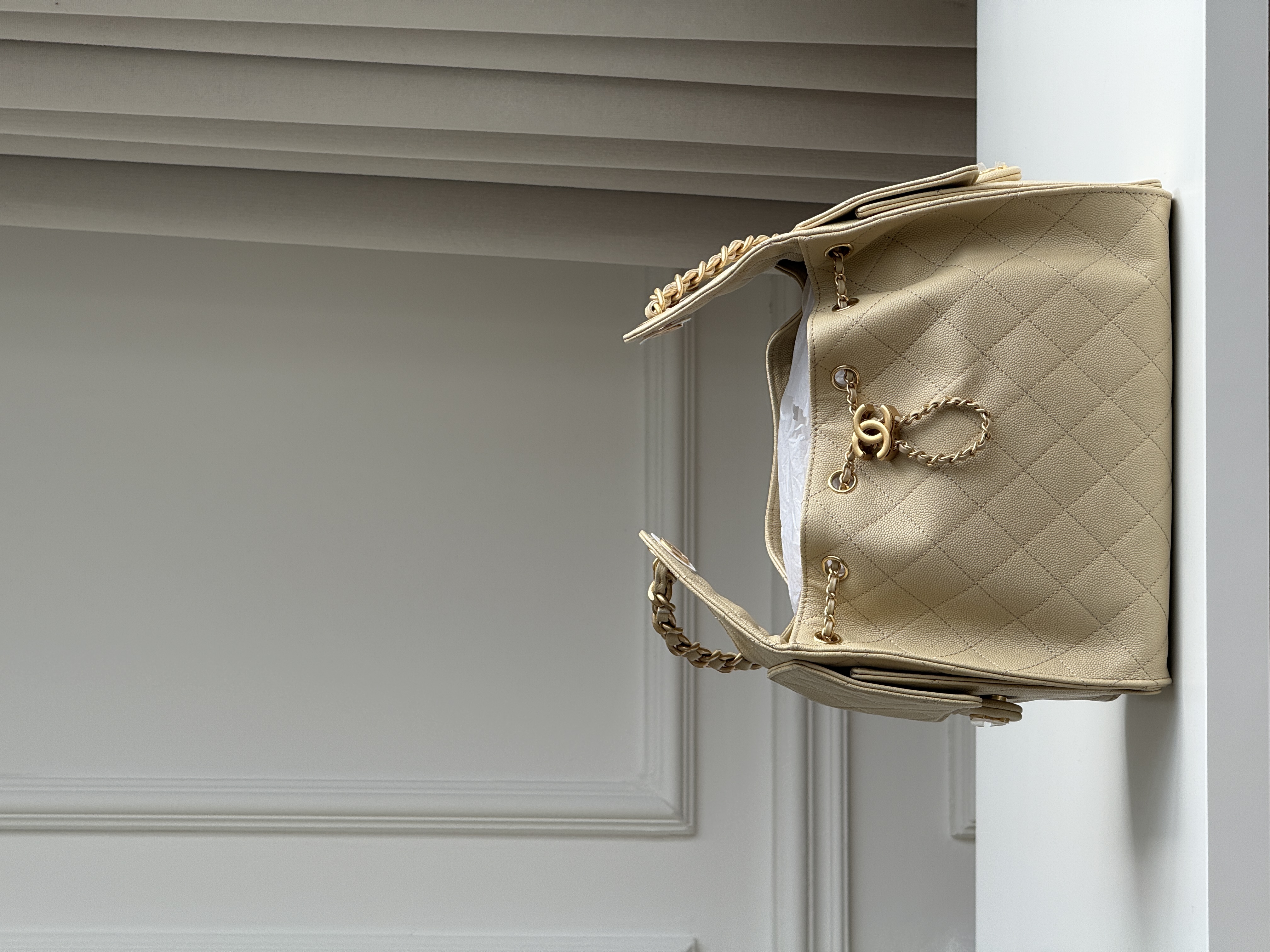 Chanel Drawstring Bucket Backpack in Caviar Leather