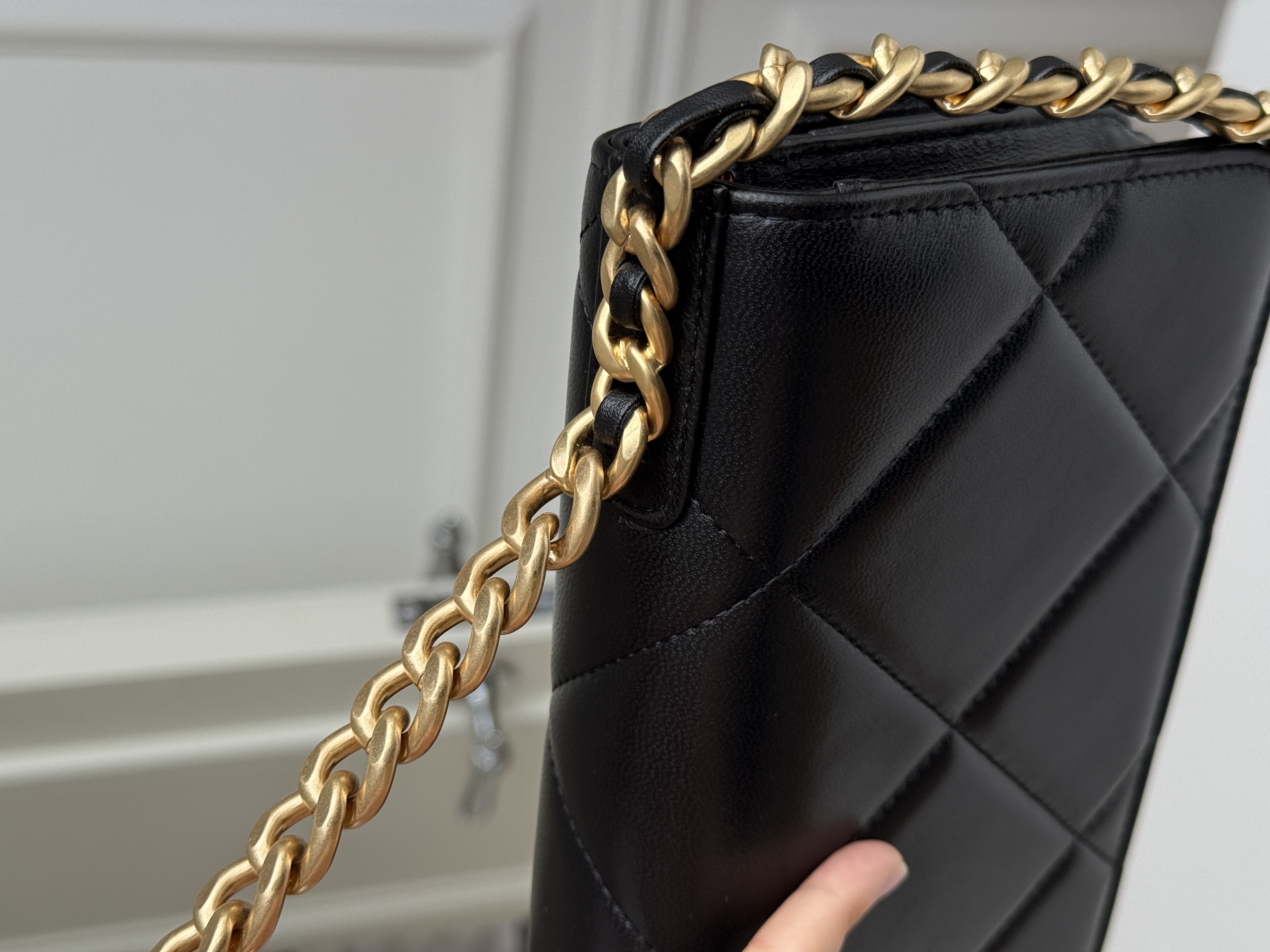 CHANEL 19 Wallet On Chain (WOC) Quilted Lambskin Bag