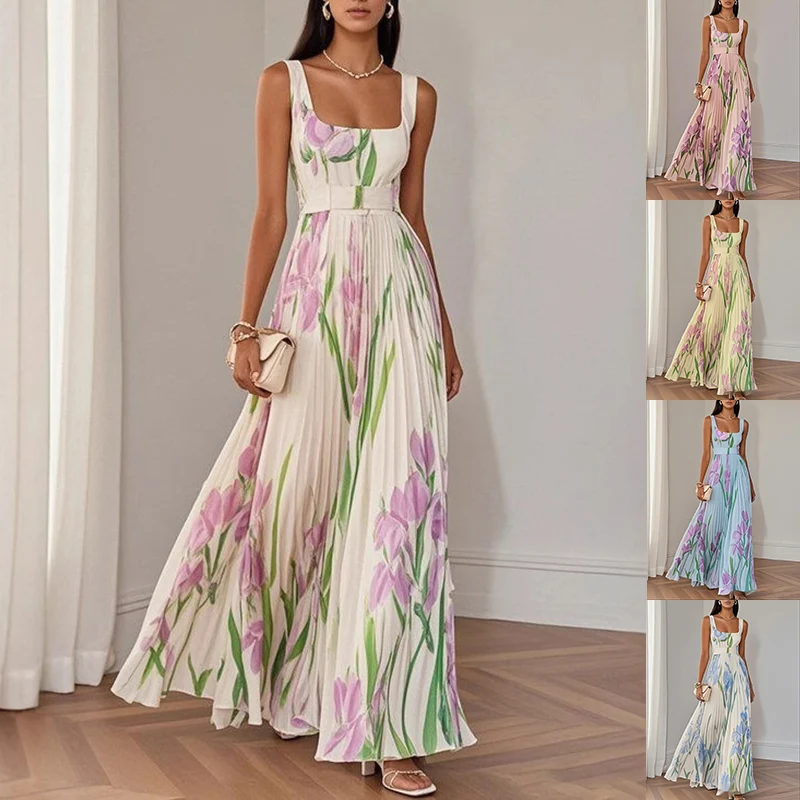 Robe Fleurie Vintage à Volants – Élégance Estivale par Secret Éclat