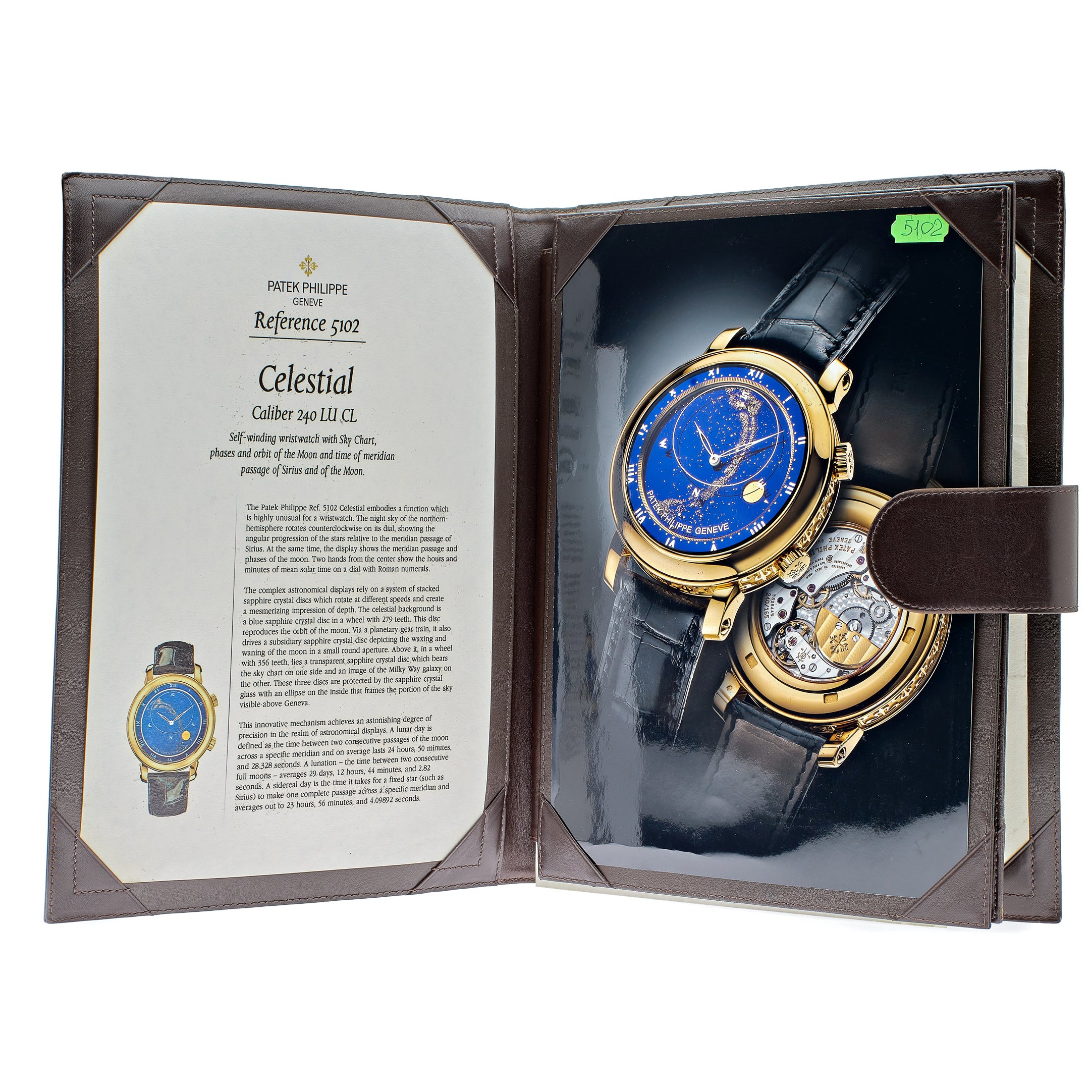 Patek Philippe Celestial Grand Complications Sky Chart Yellow Gold Blue Dial 5102J-001【1:1 Replica】