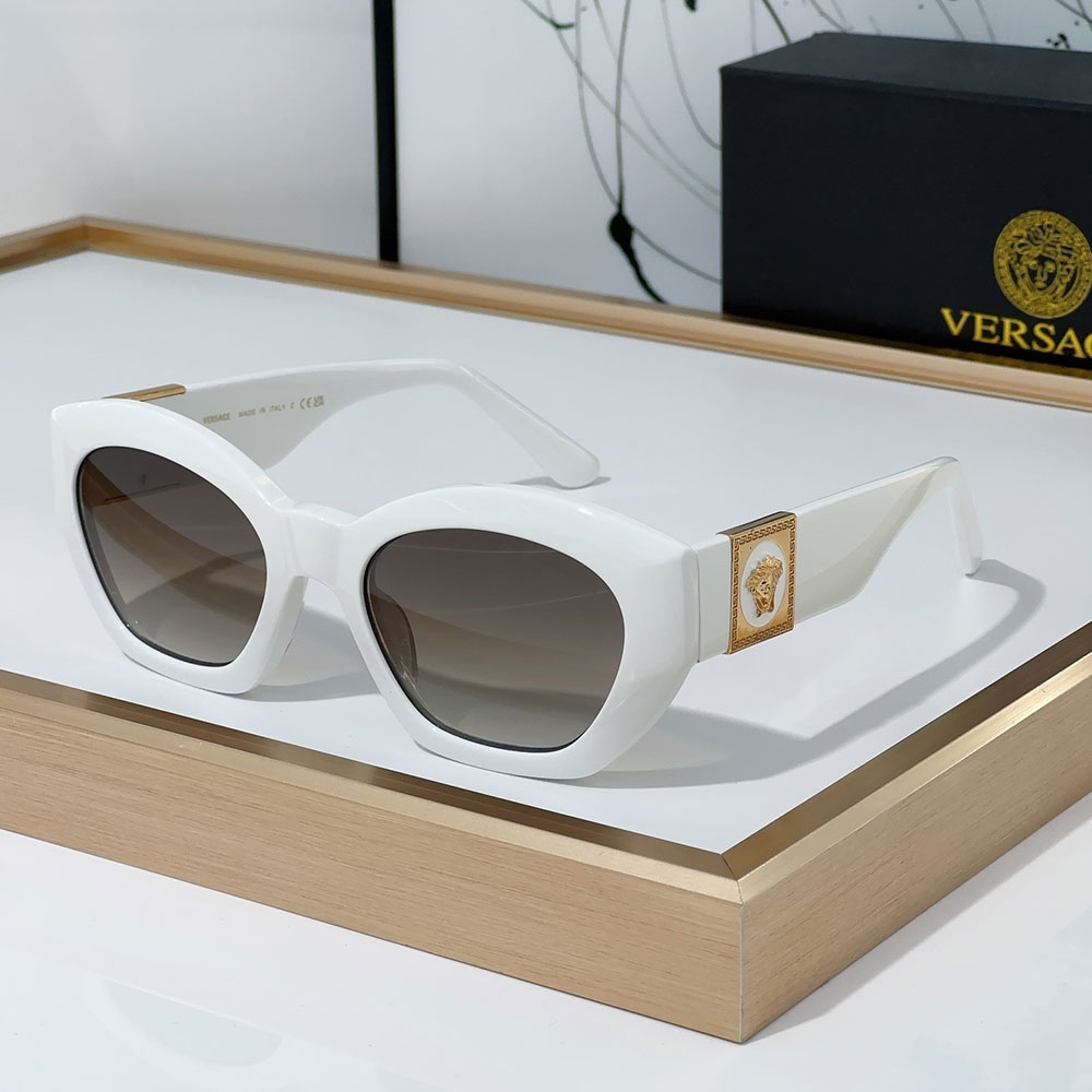 Versace  Mirror leg Logo Plate Frame Sunglasses Top Quality