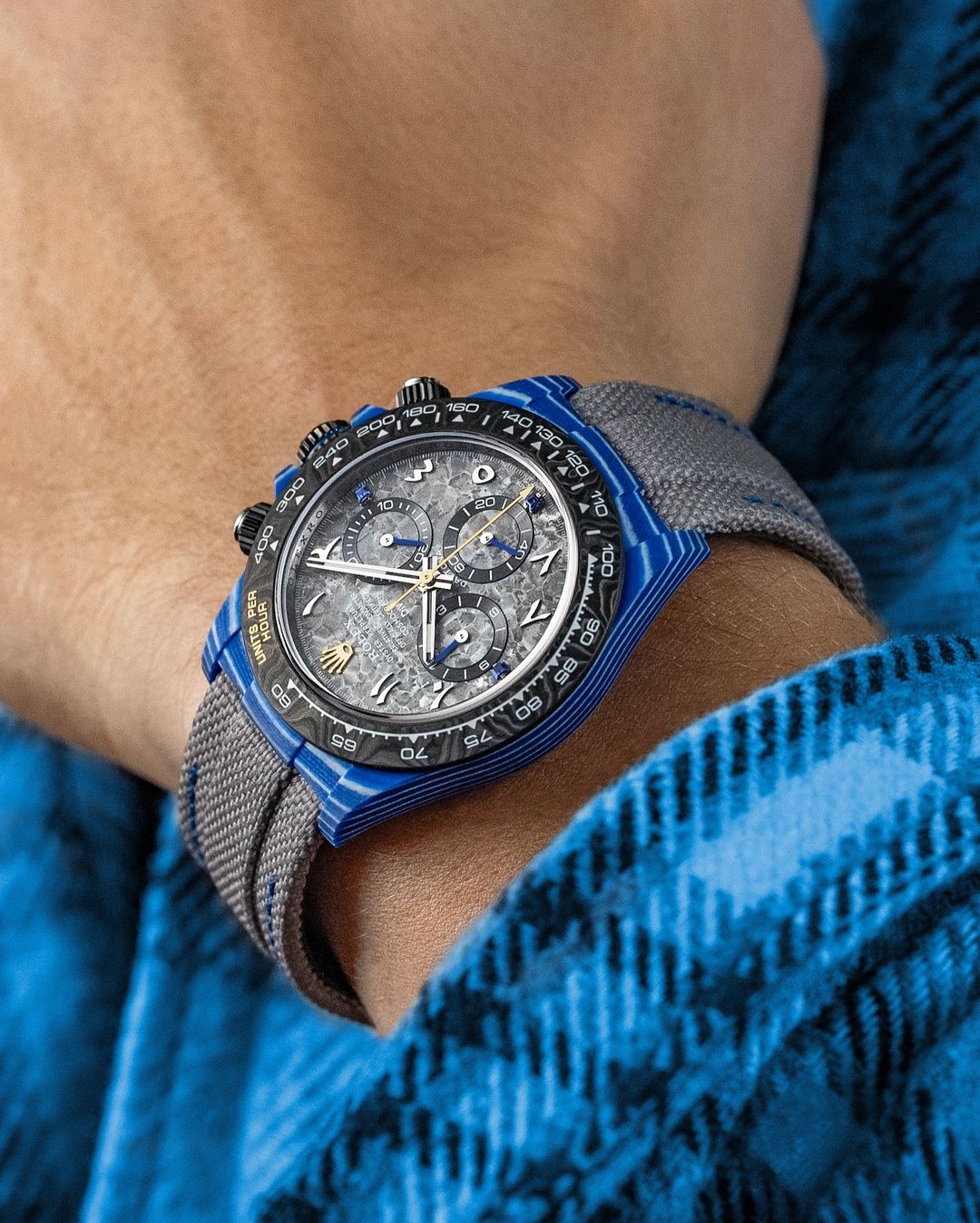 Rolex DiW Daytona Liquid Titanium Dial CarboQuartz【1:1 Replica】