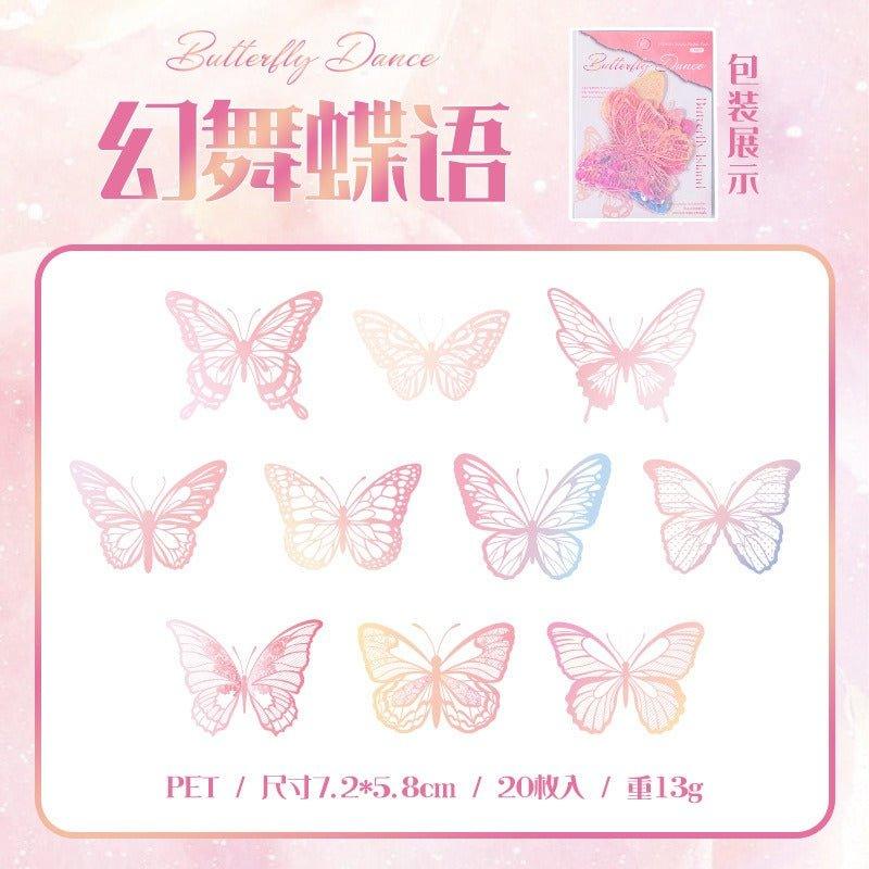 1105 PET Sticker Pack Butterfly Island 2 Bullet Series