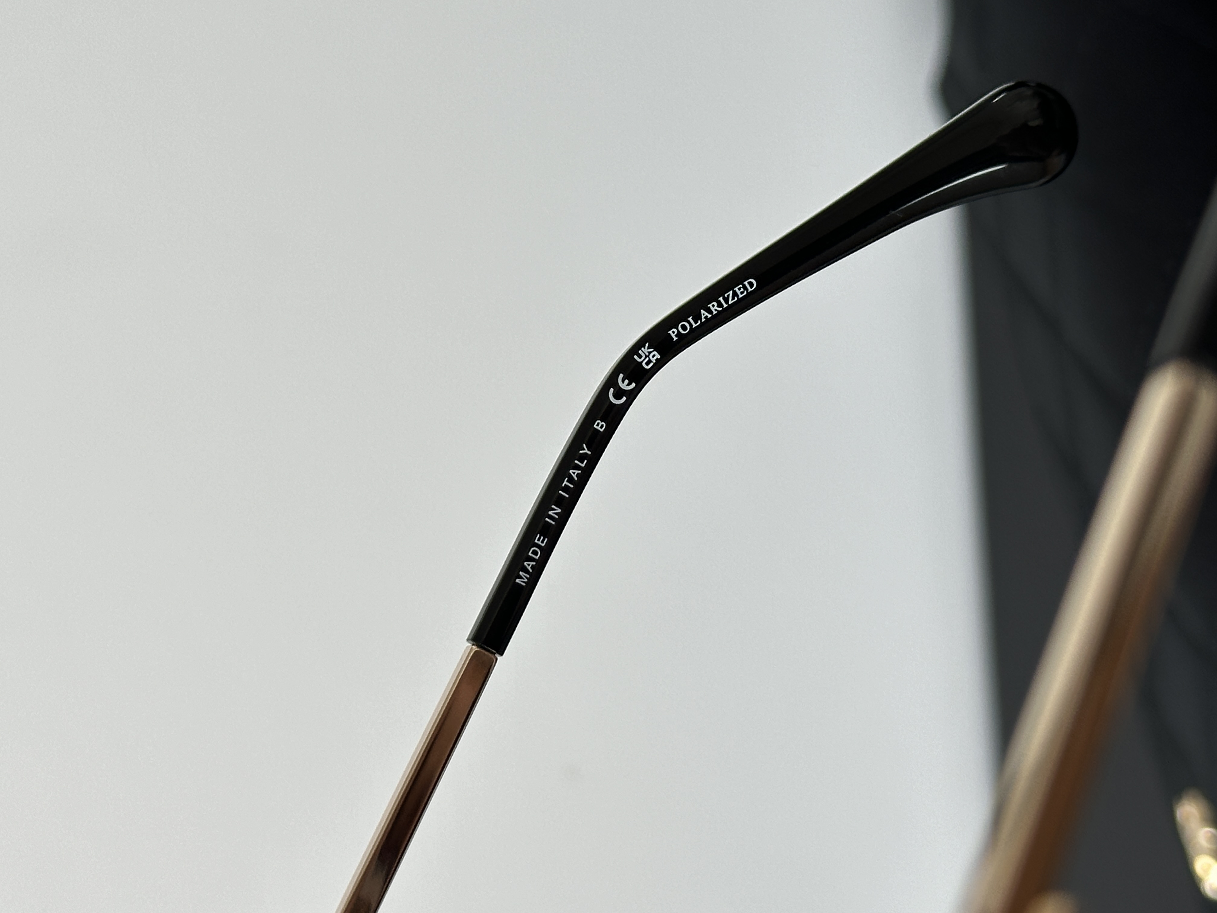 Chanel Black Oval Acetate Chain Temple Polarized Sunglasses