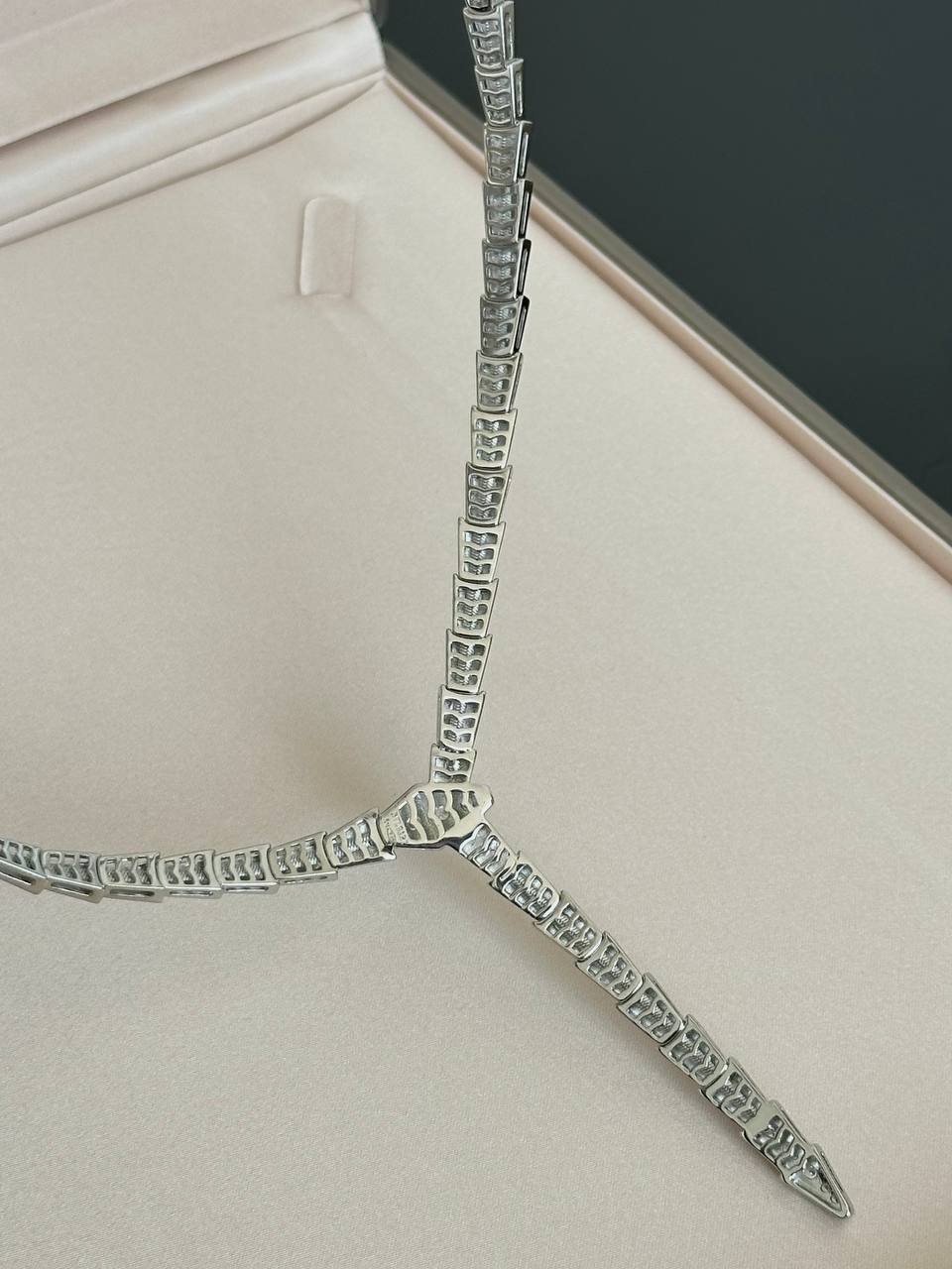BVLGARI Serpenti Viper Full Pave Diamond Necklace