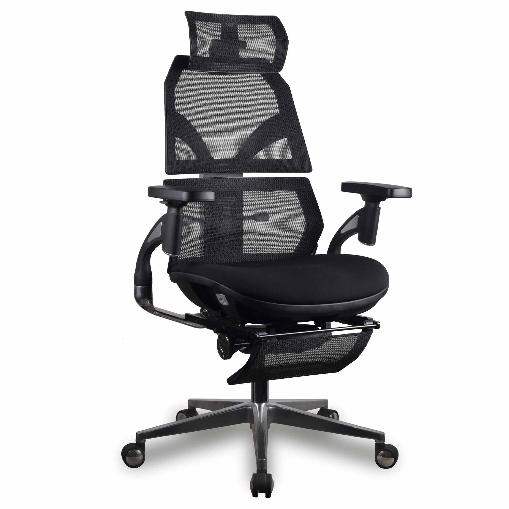 Chaise ergonomique de bureau - AURA PREMIUM Noire en mousse et maille