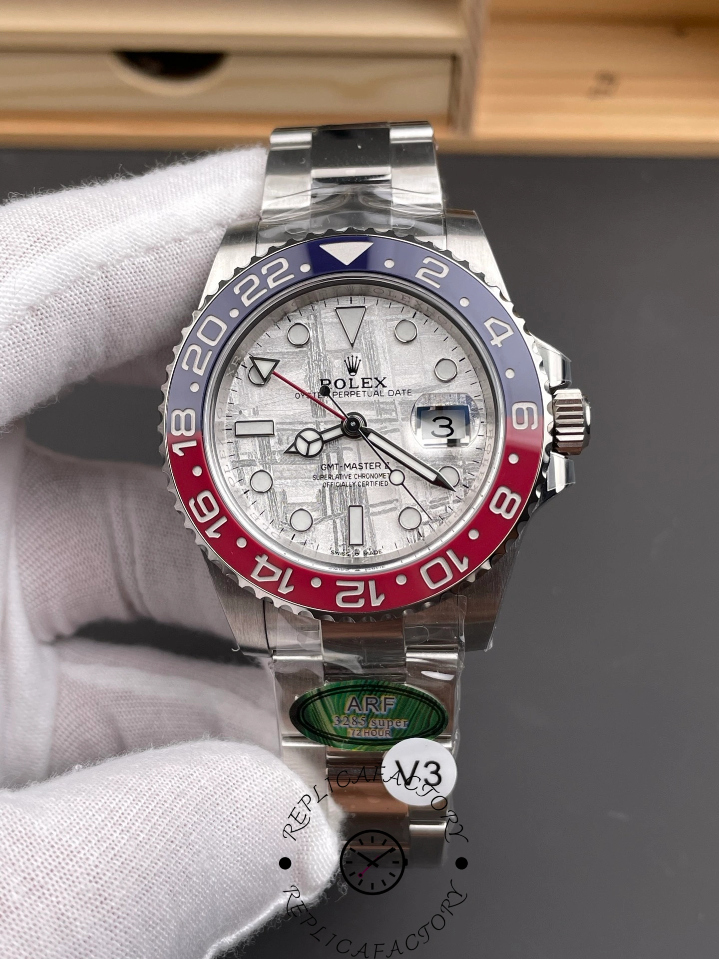 Rolex GMT-Master II 126719 0002 White Gold Meteorite Grey Dial 40mm Mens Replica Watch