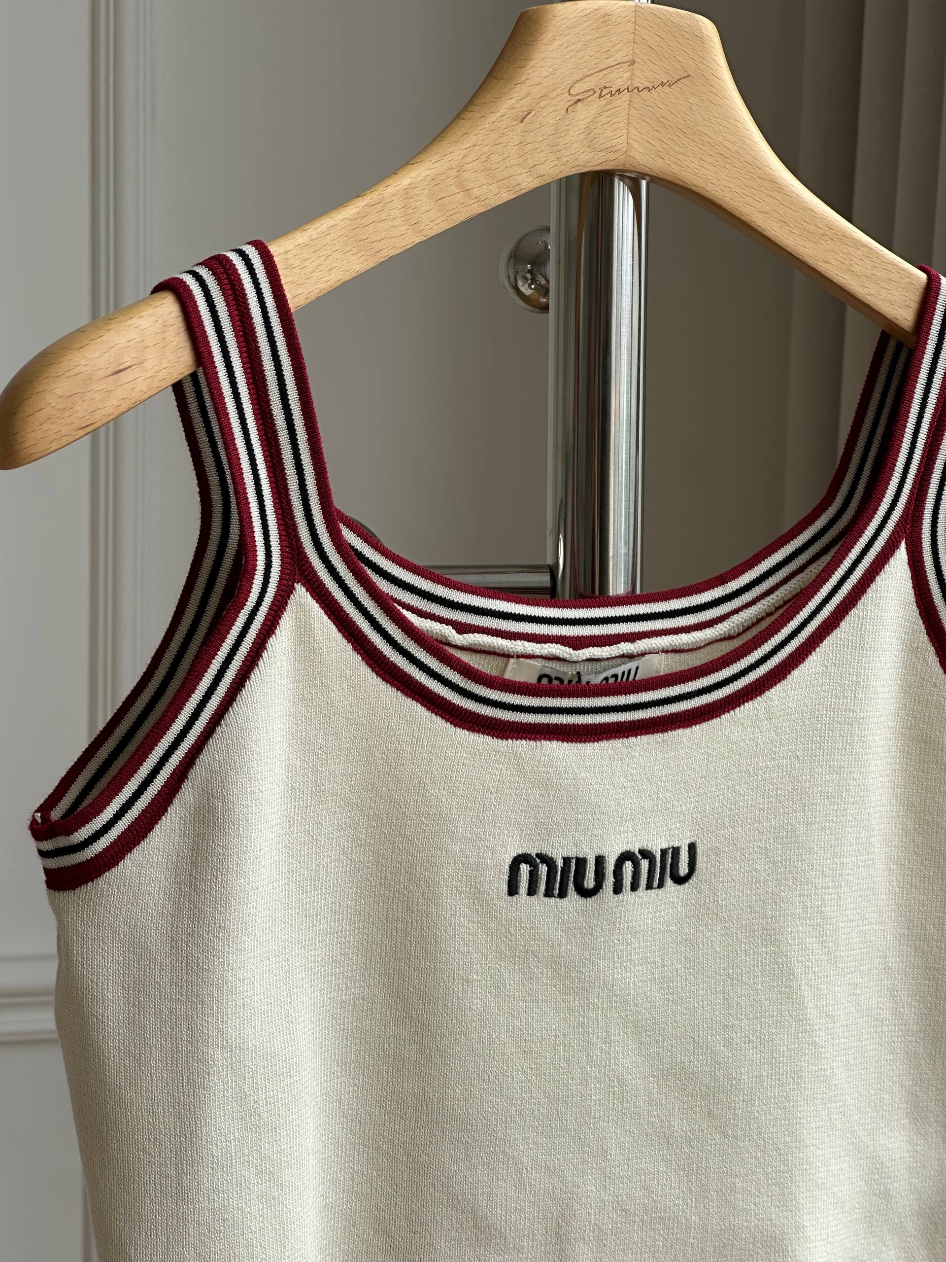Miu Miu Knit Tank Top & Pleated Skirt Set