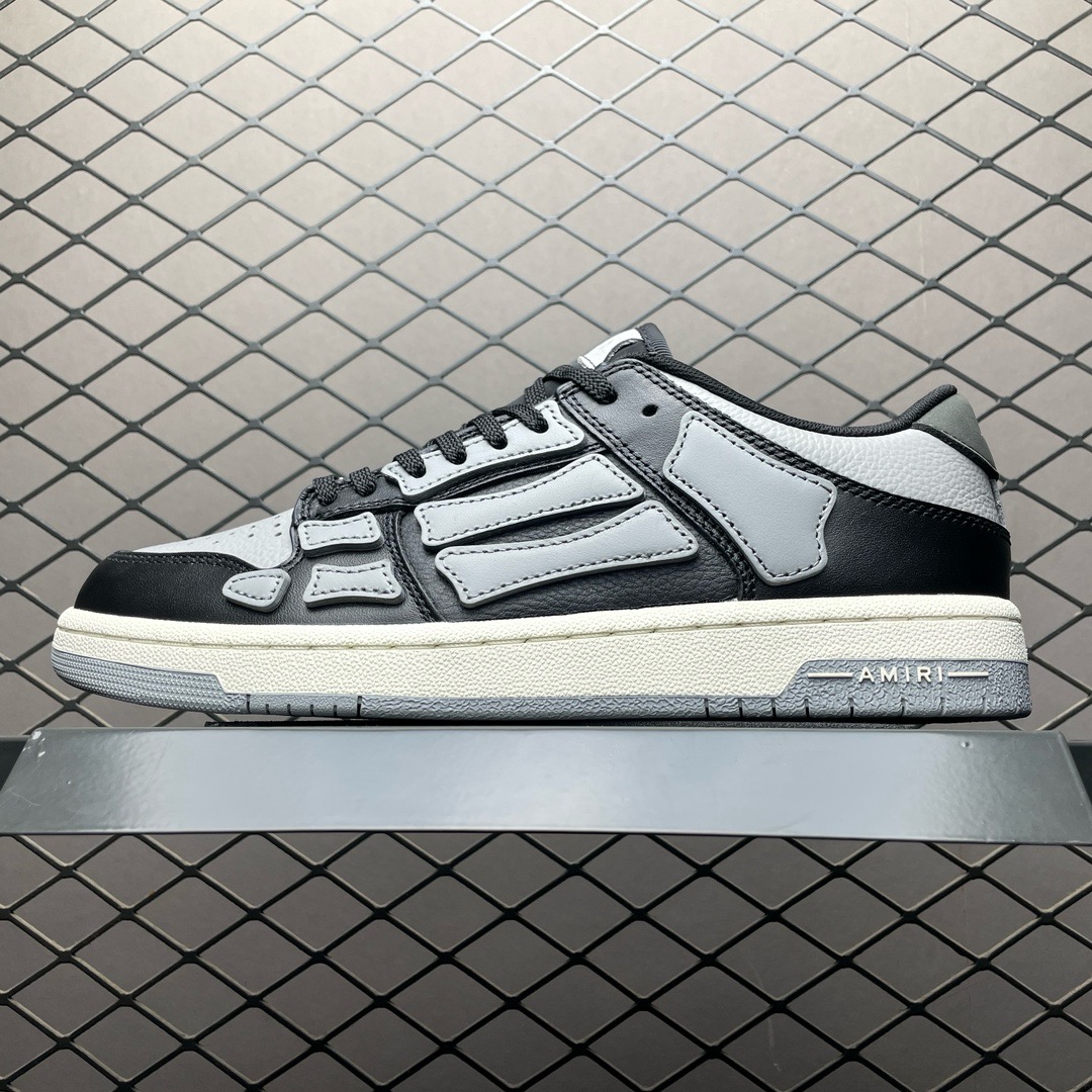 AMIRI Skeleton Skel Low-Top Sneakers Black&Grey