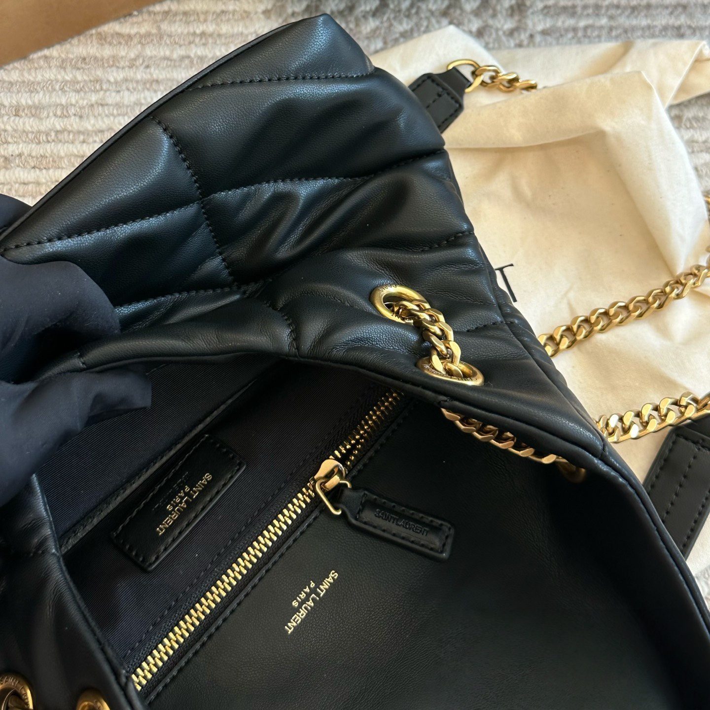 TOY PUFFER IN LAMBSKIN BLACK 22.5X16X8CM