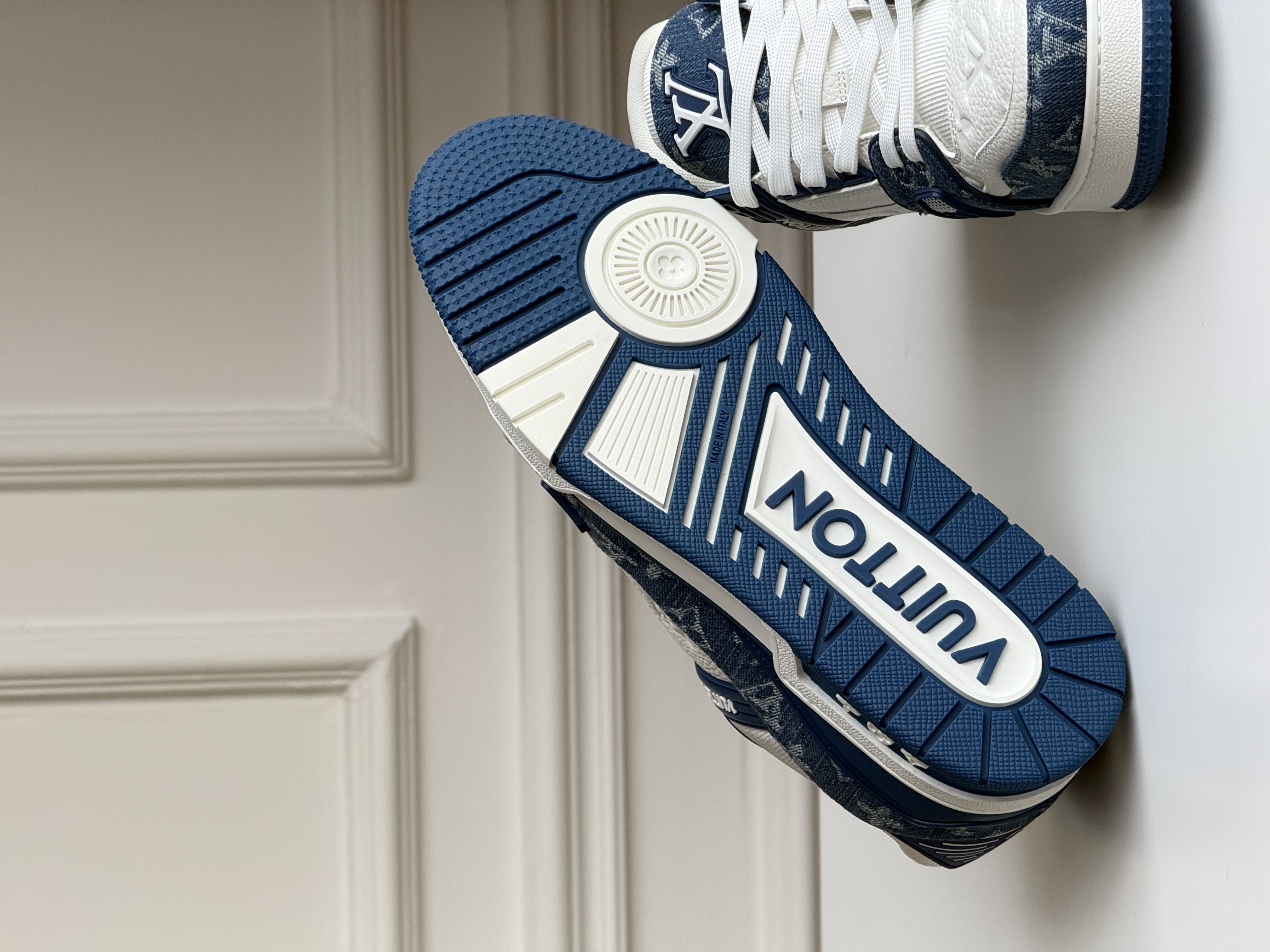 Louis Vuitton Trainer Denim Monogram Sneakers