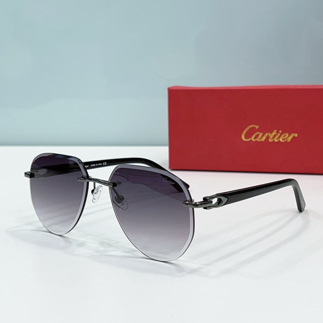 Cartier Metal Leg Rimless sunglasses Top quality