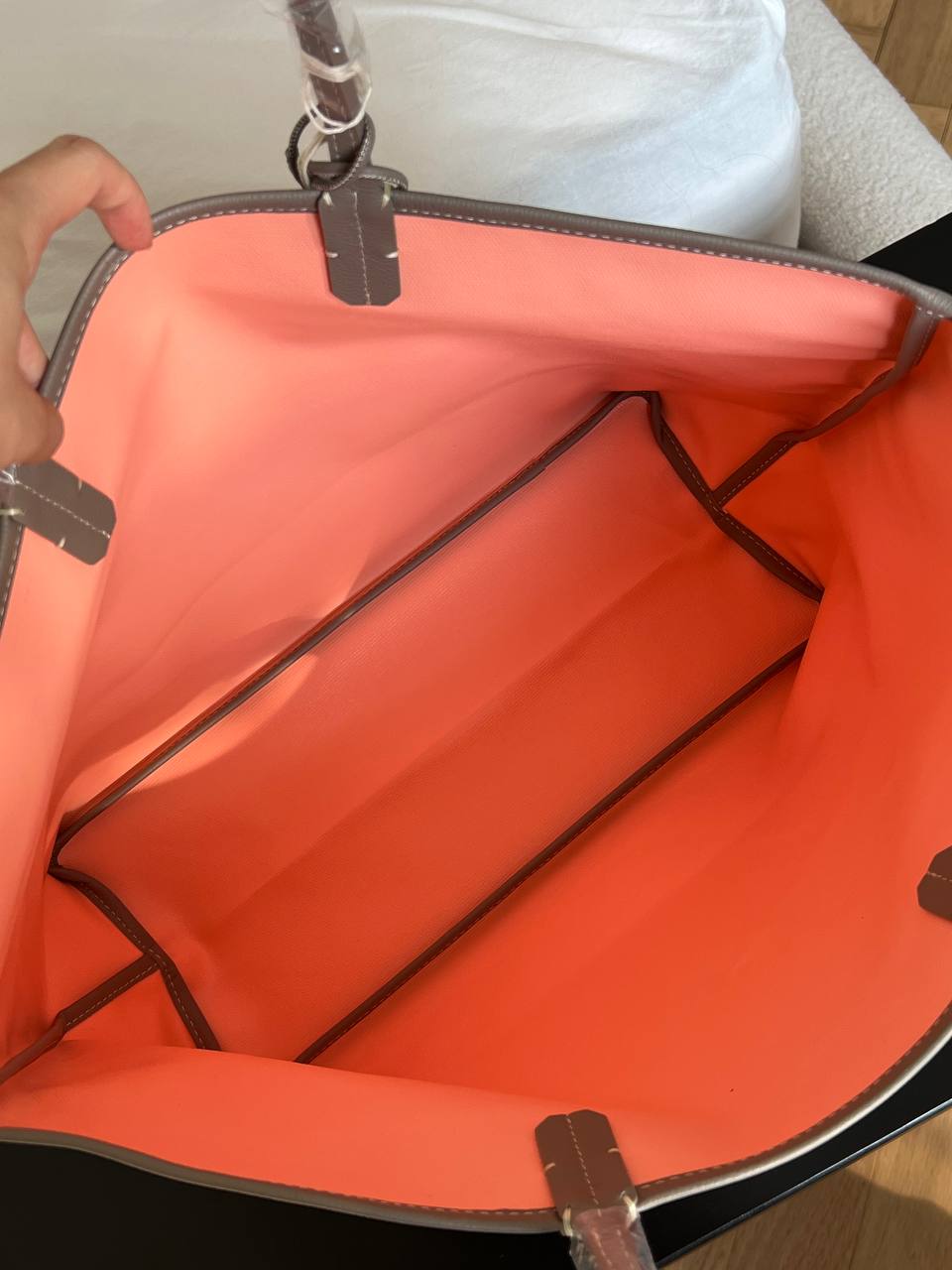 Goyard Grey Pink Print Saint Louis Medium Tote Bag
