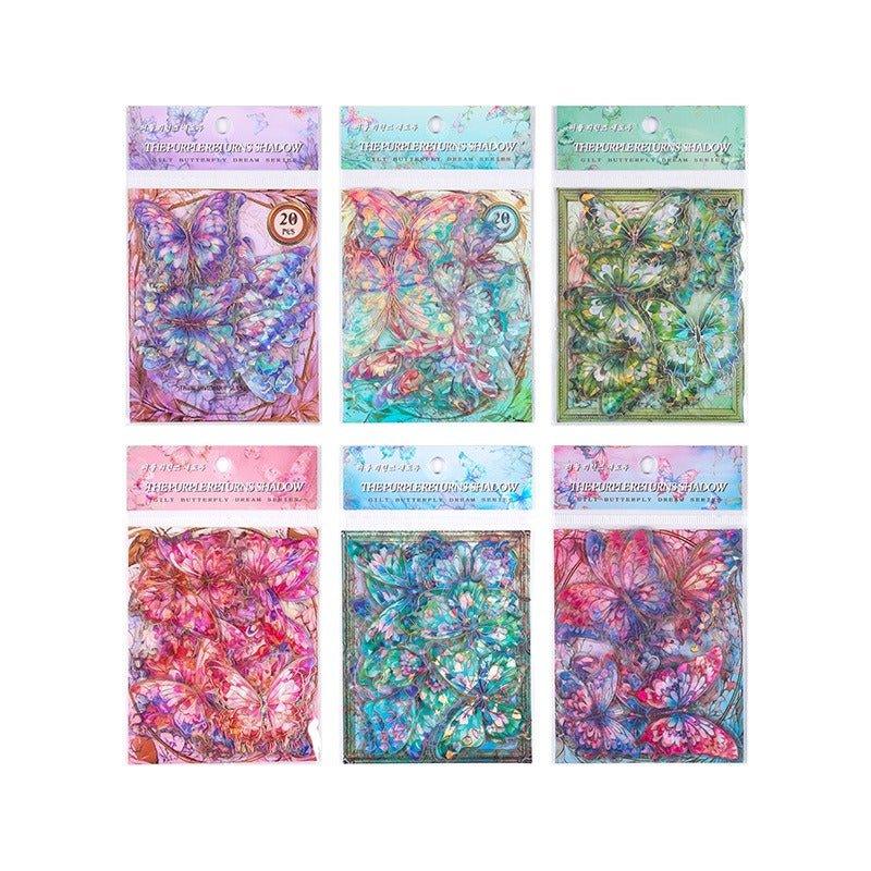 1107 Gilt Butterfly Dream Handbook Sticker Pack