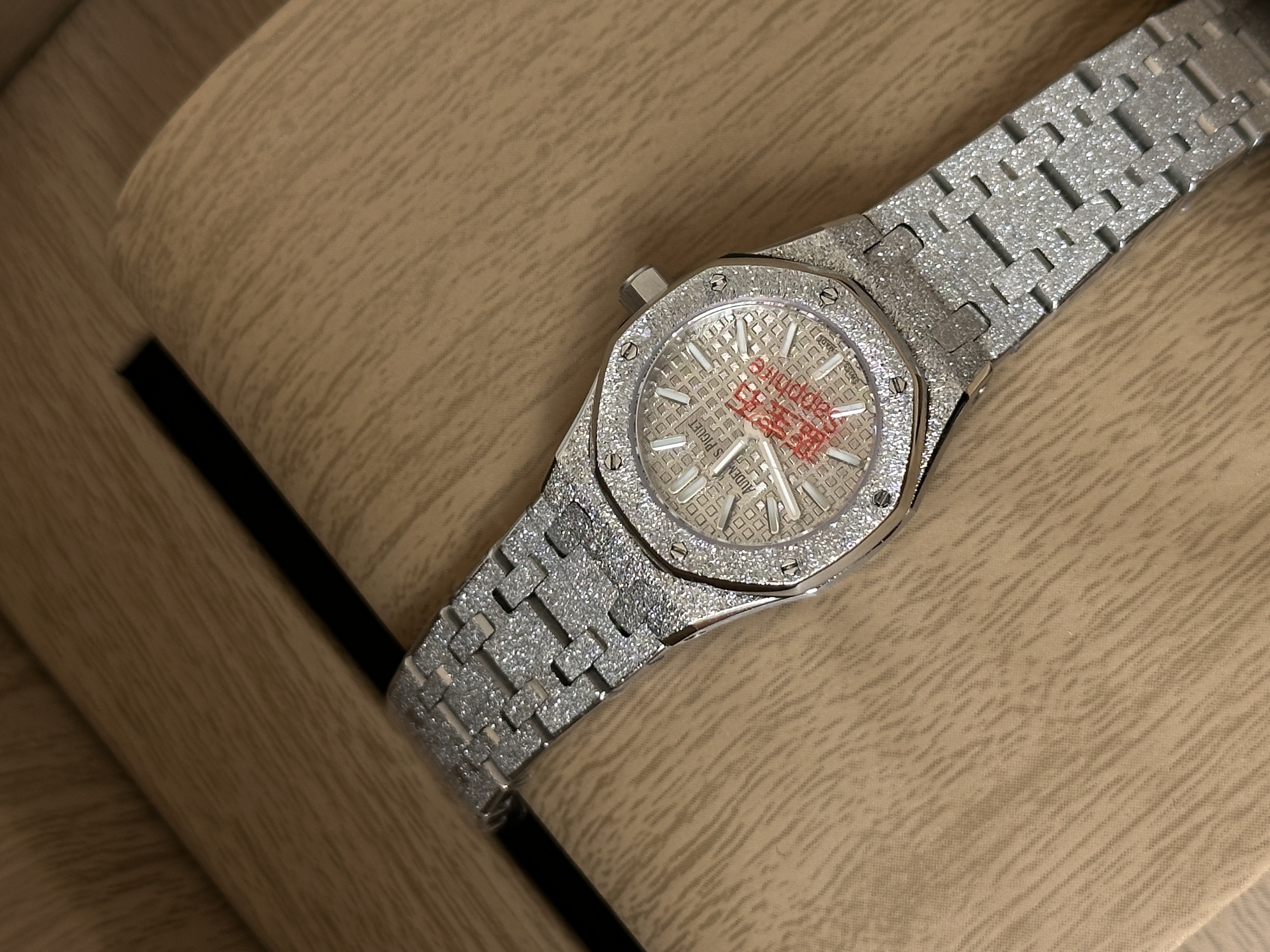Audemars Piguet Royal Oak Frosted Full Diamond Steel Bracelet Watch