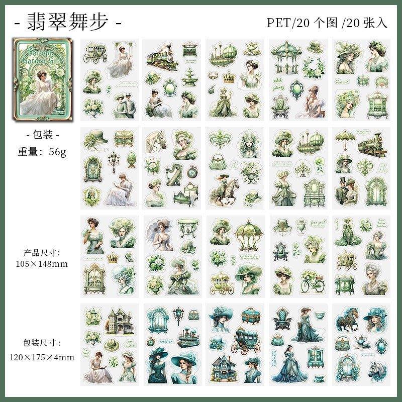 1108 Sticker Book Baroque Garden Girl Series