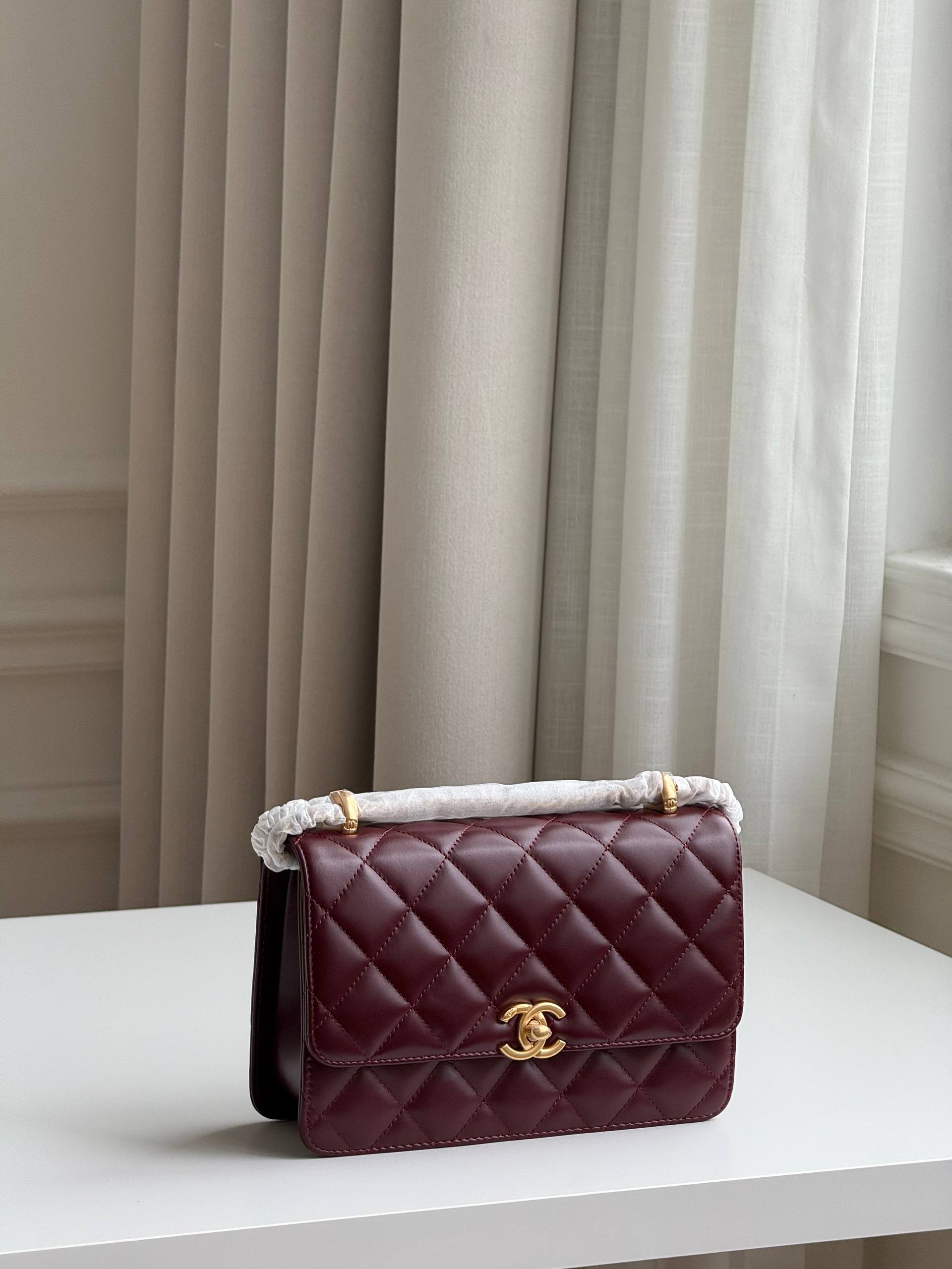 Chanel Burgundy Flap Bag