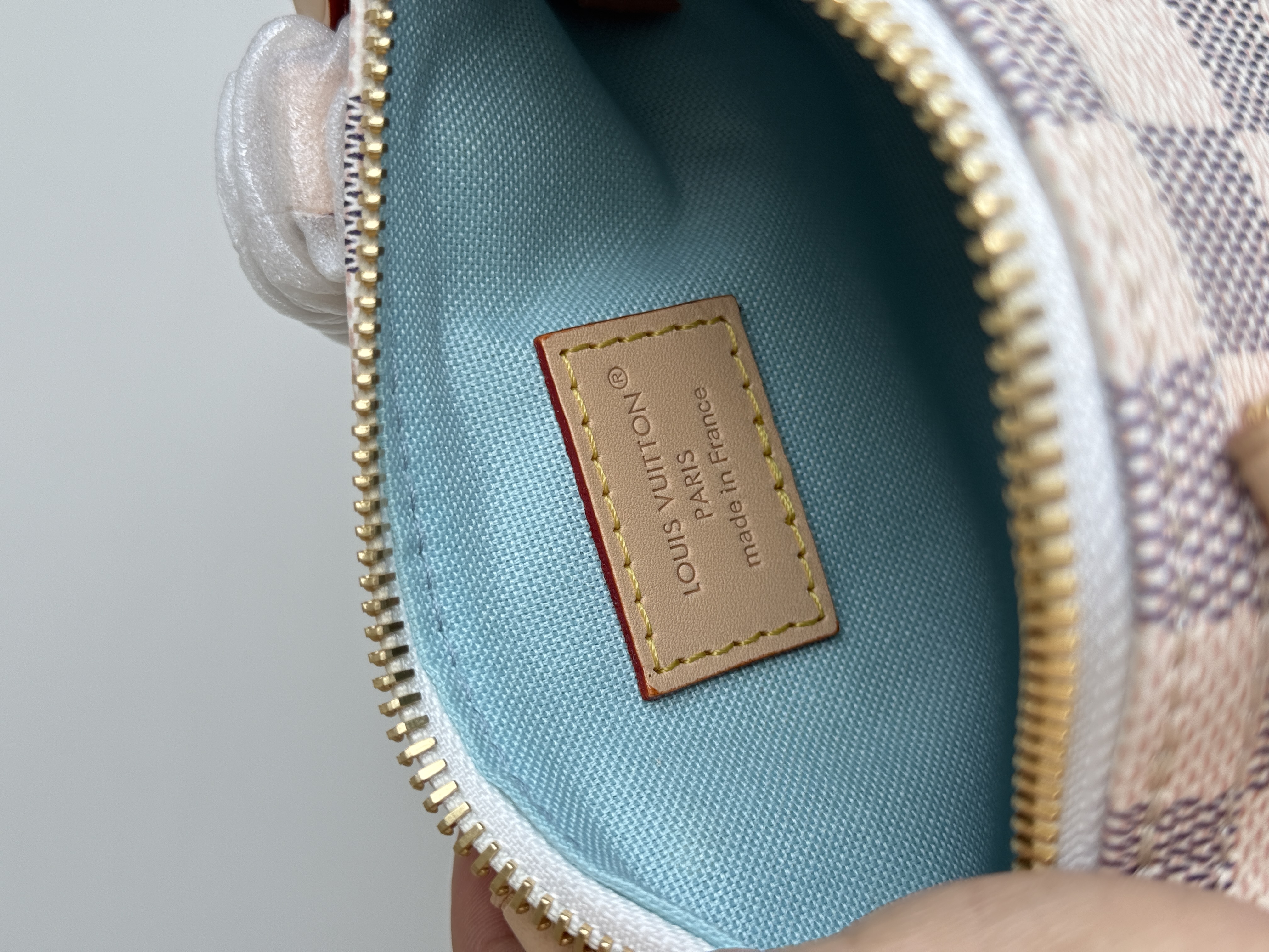 Louis Vuitton Nano Speedy Damier Azur Handbag