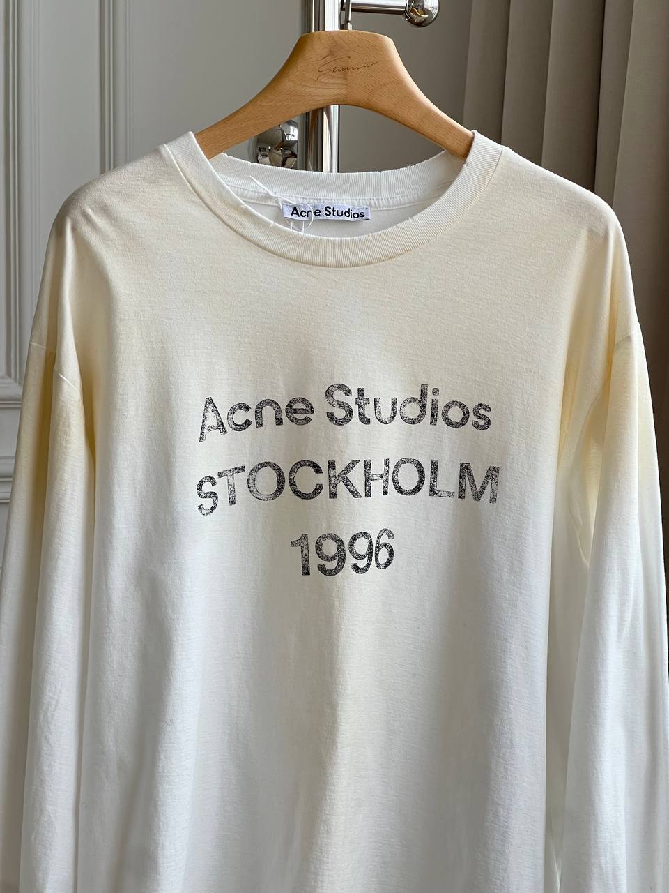 Acne Studios 1996 Logo Print Long Sleeve T-Shirt