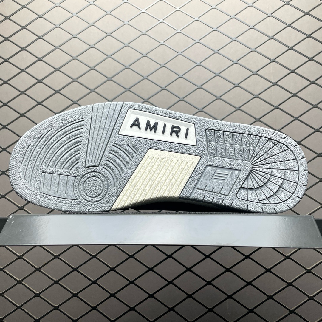 AMIRI Skeleton Skel Low-Top Sneakers Black&Grey