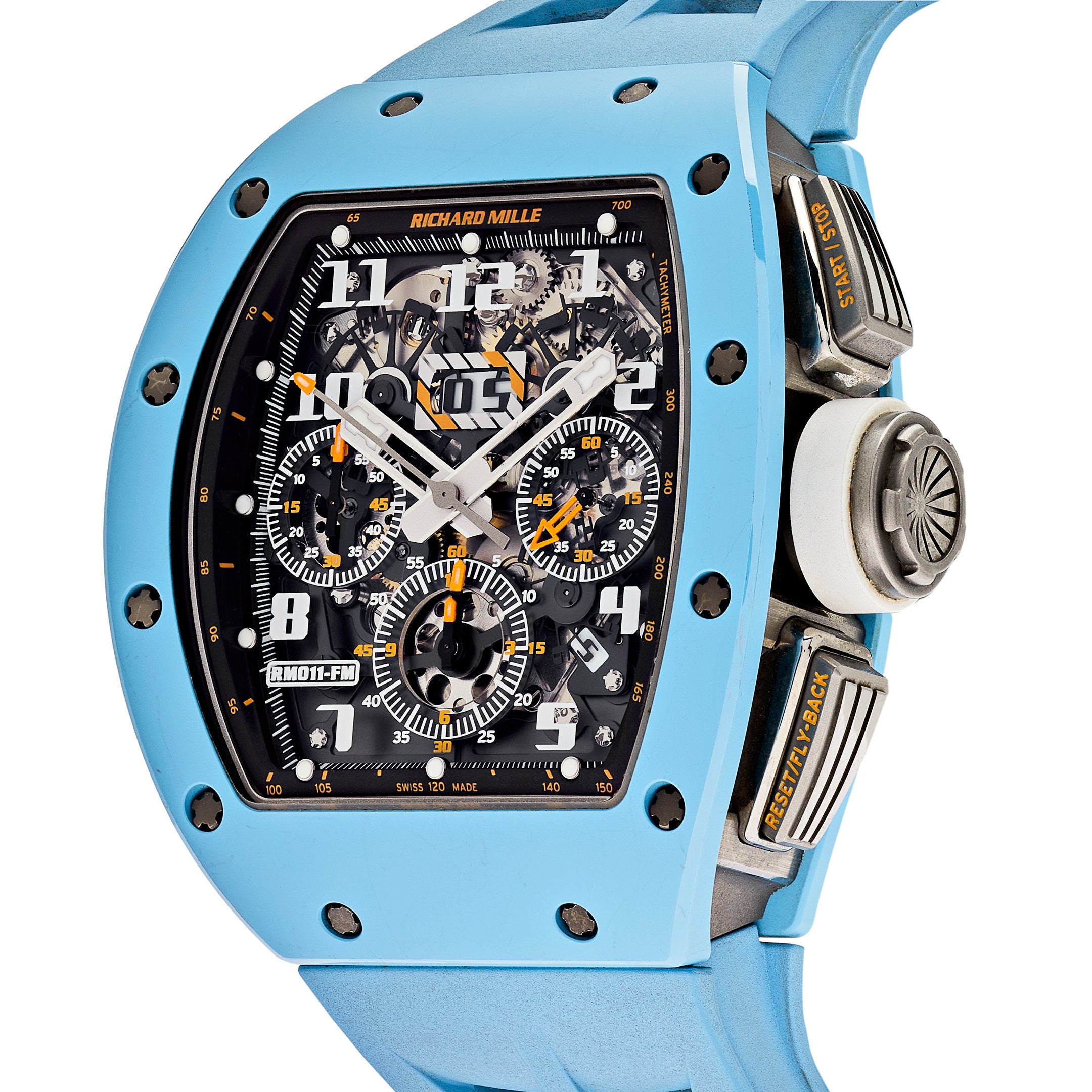 Richard Mille Baby Blue Ceramic Last Edition Felipe Massa RM011【1:1 Replica】