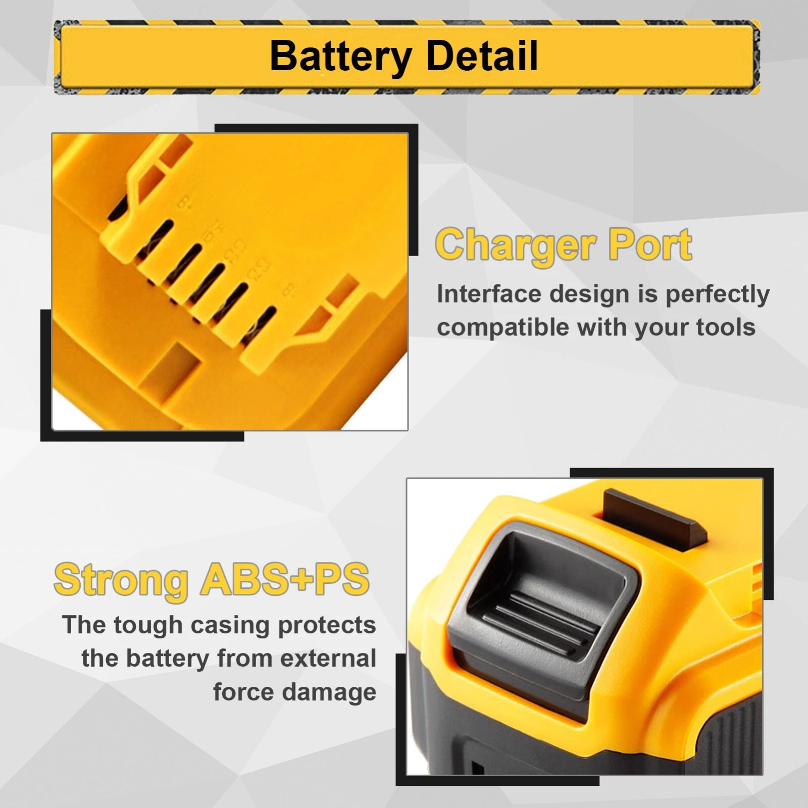 4 pieces suitable for DeWalt 20V 20V Max XR 8 AH lithium-ion battery pack DCB206-2 DCB205-2