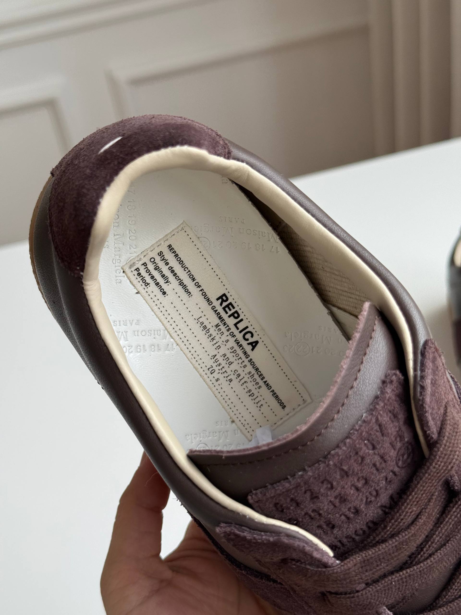 Maison Margiela Replica Low-Top Leather and Suede Sneakers