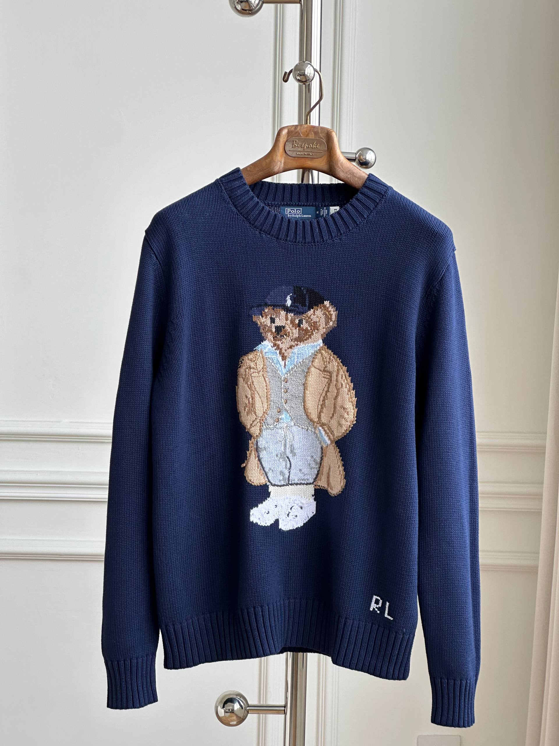 Ralph Lauren Navy Polo Bear Sweater