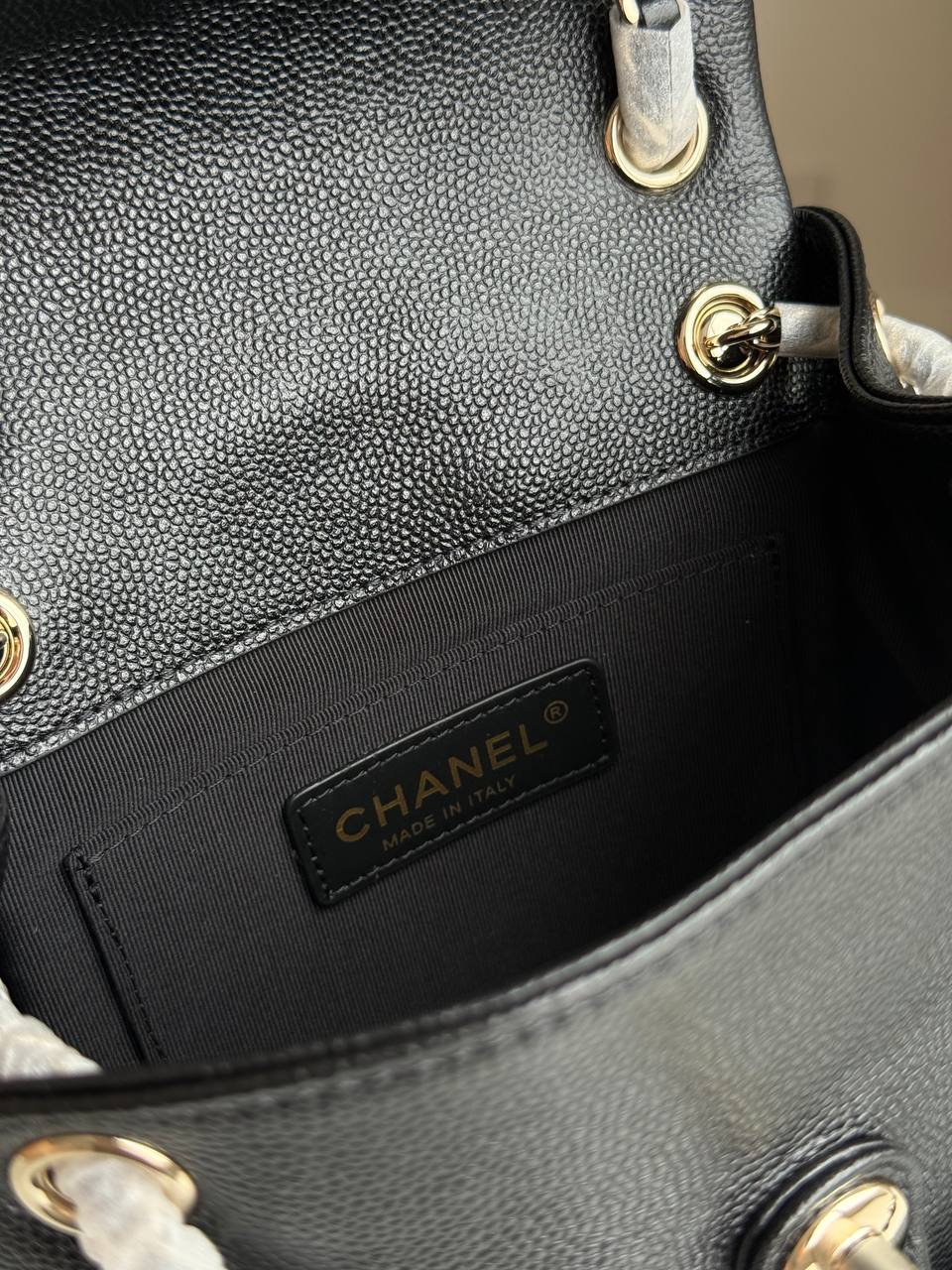 Chanel 24C Caviar Leather Multi-Pocket Backpack