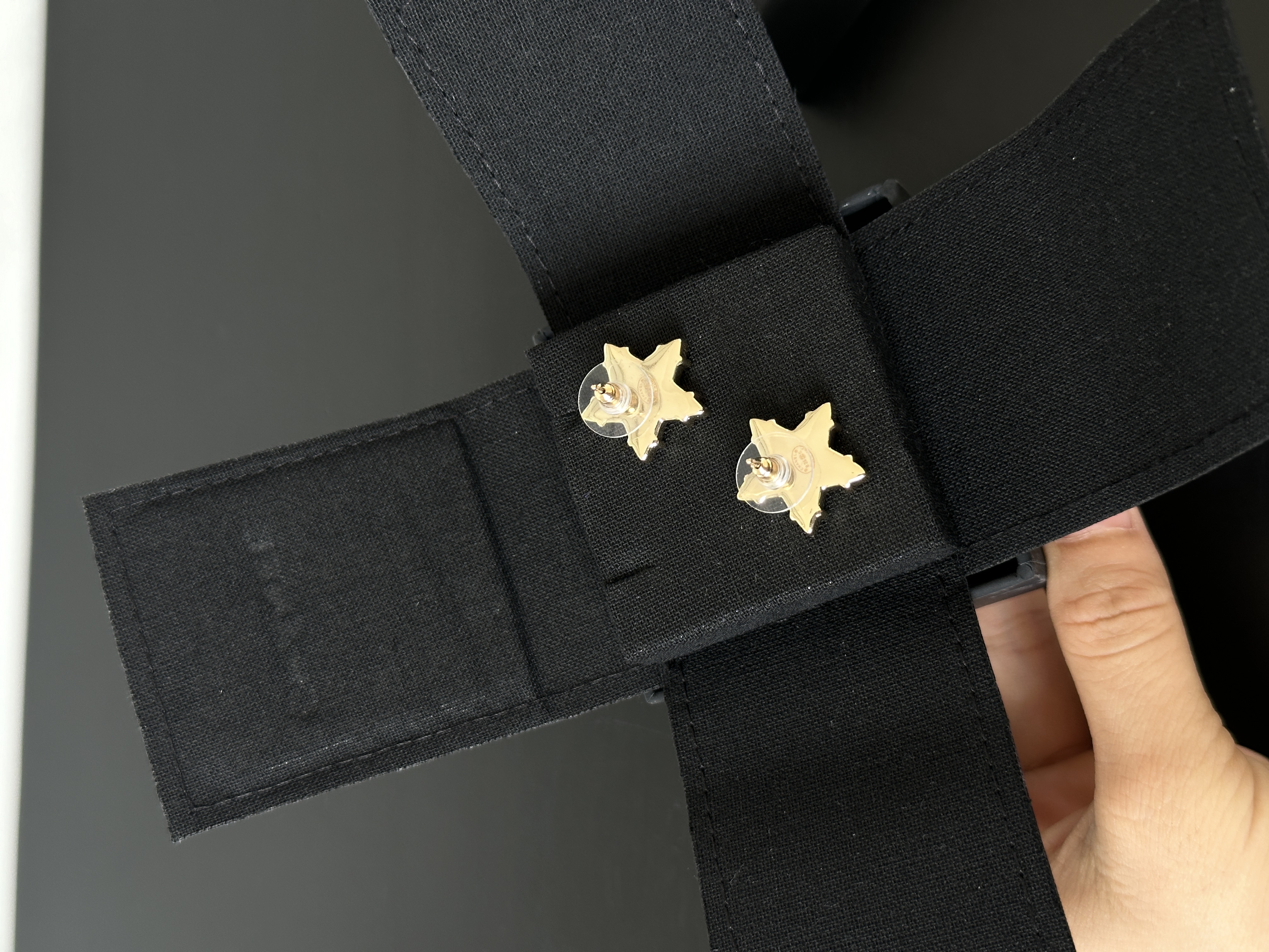Chanel Gold-tone Star Crystal Stud Earrings