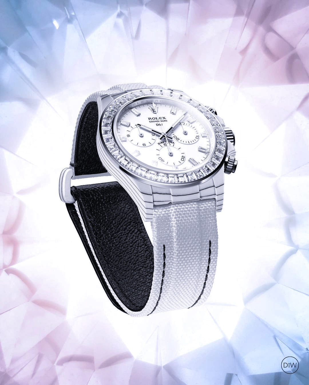 DiW Rolex Rainbow Daytona CRYSTAL In Quartz Fiber【1:1 Replica】
