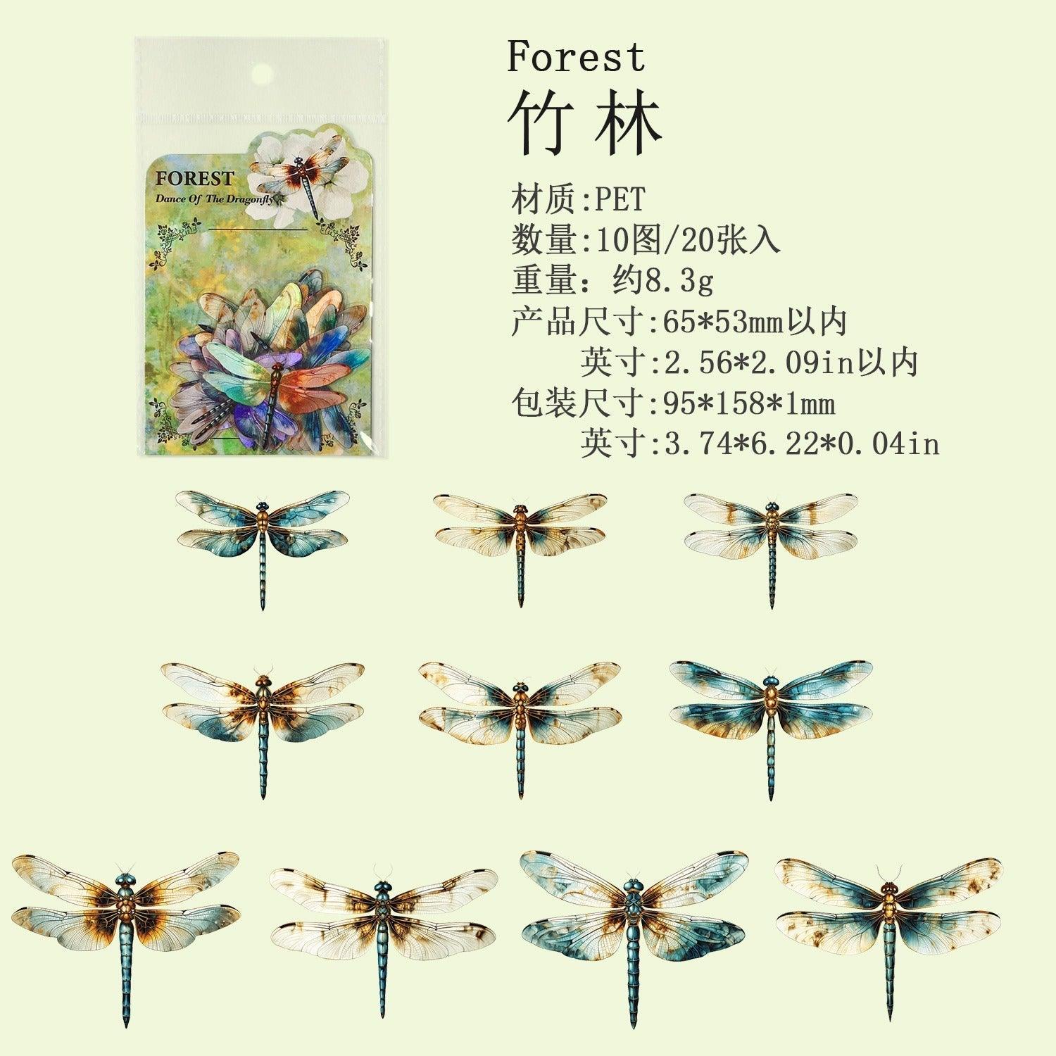 1143 Stickers Dragonfly Dance Series