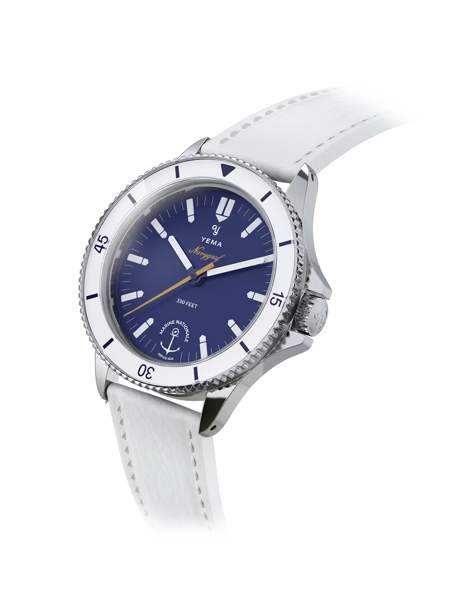 Marine Nationale Leather Strap with your watch