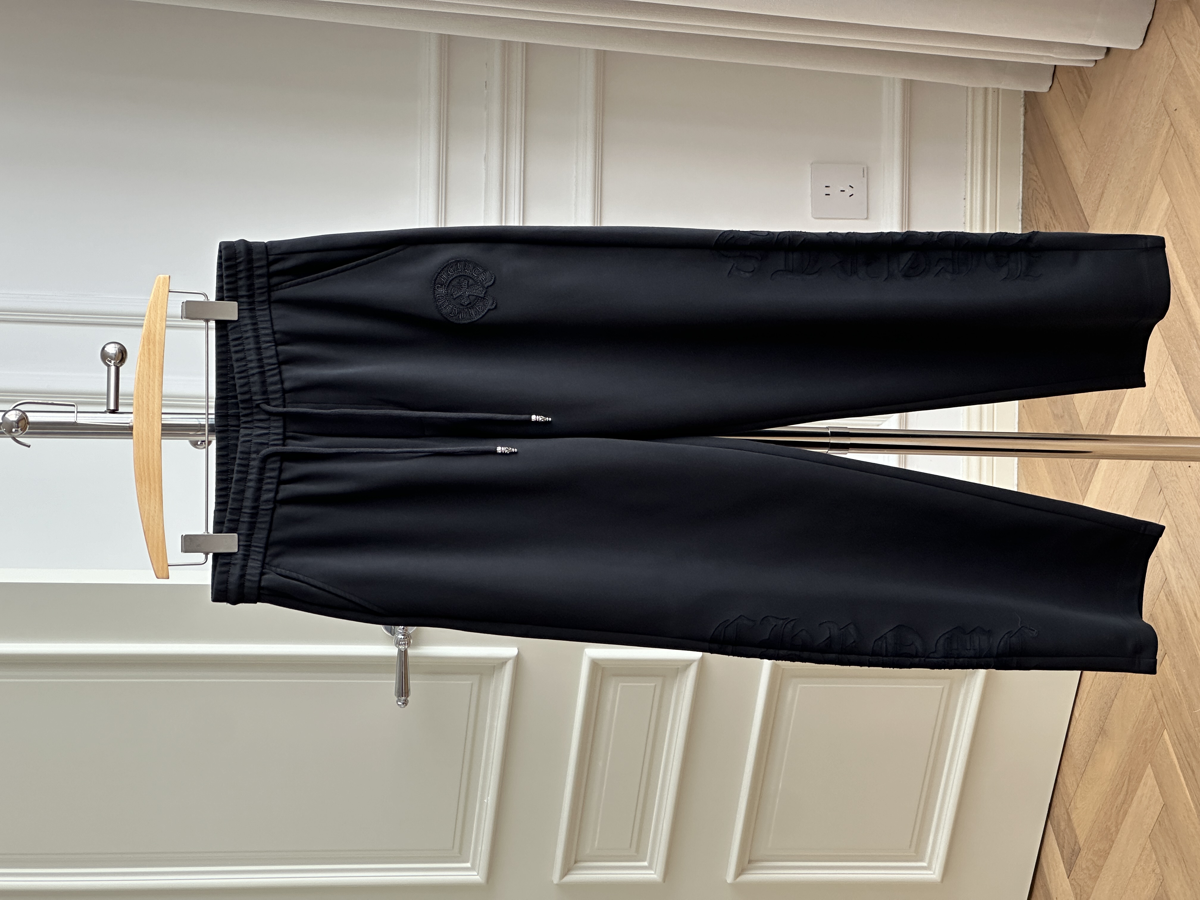 Chrome Hearts Sanskrit Embroidered Straight-Leg Sweatpants