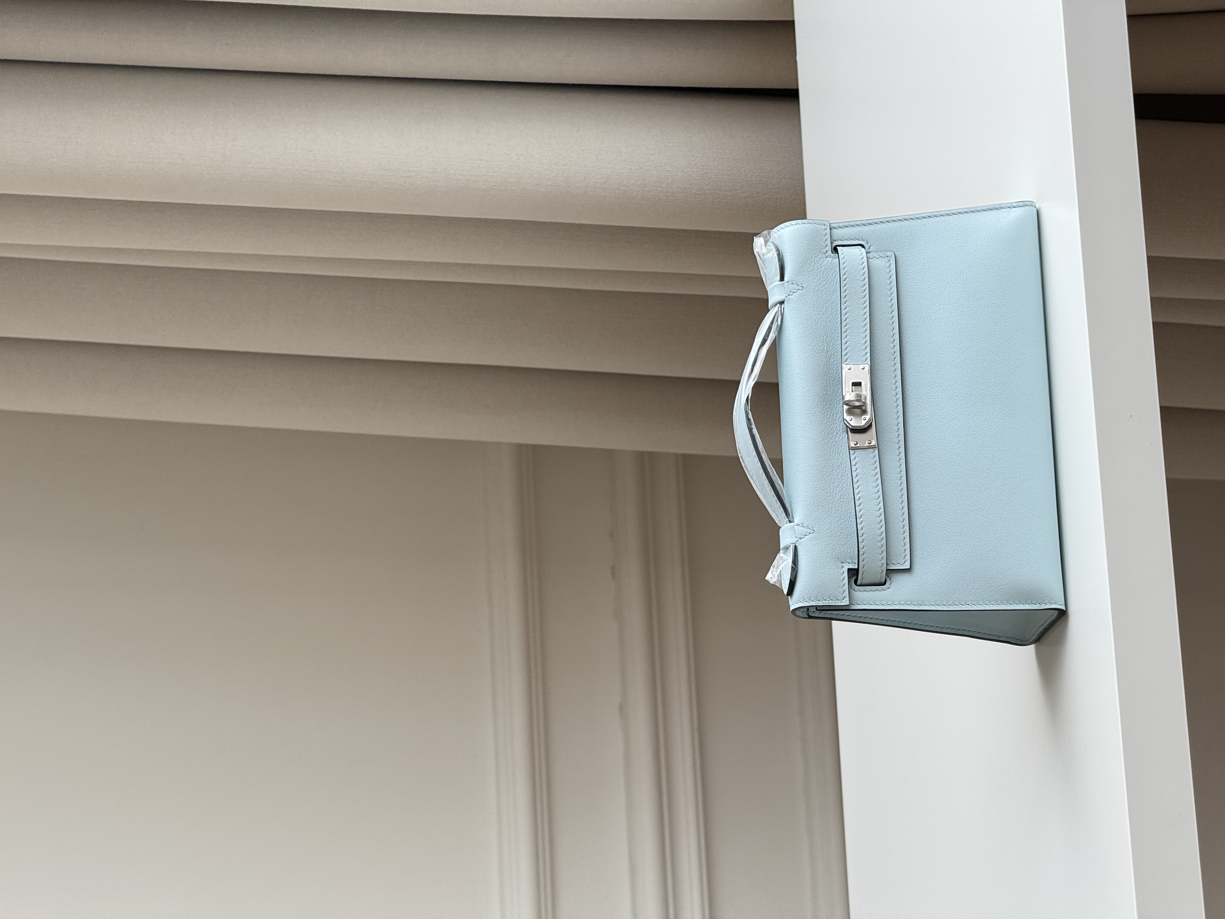 Hermès Mini Kelly II Glacier Blue (8U) with Silver Hardware