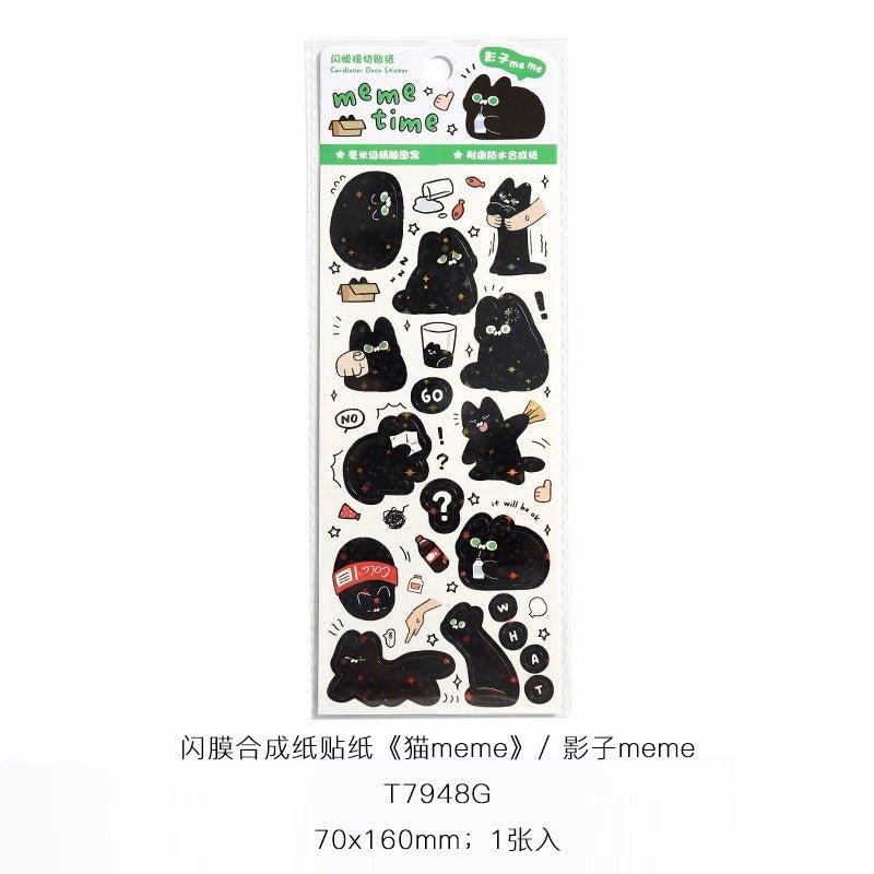 1125 Flash Membrane Stickers Catmeme Series