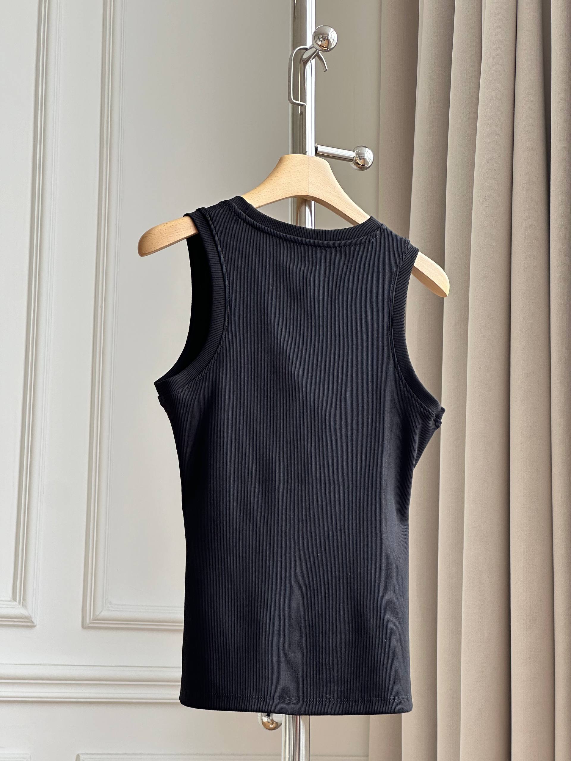 LOEWE Anagram Embroidered Ribbed Tank Top