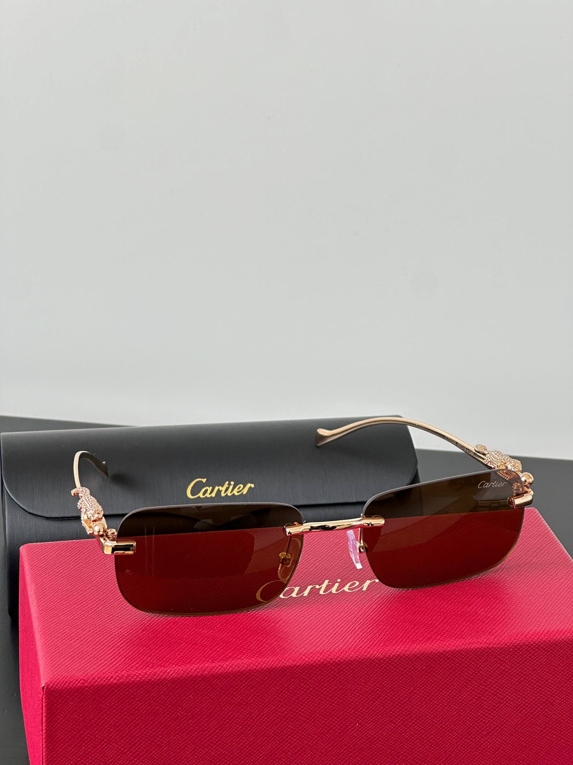 Cartier Panthère de Cartier Rimless Panther Sunglasses