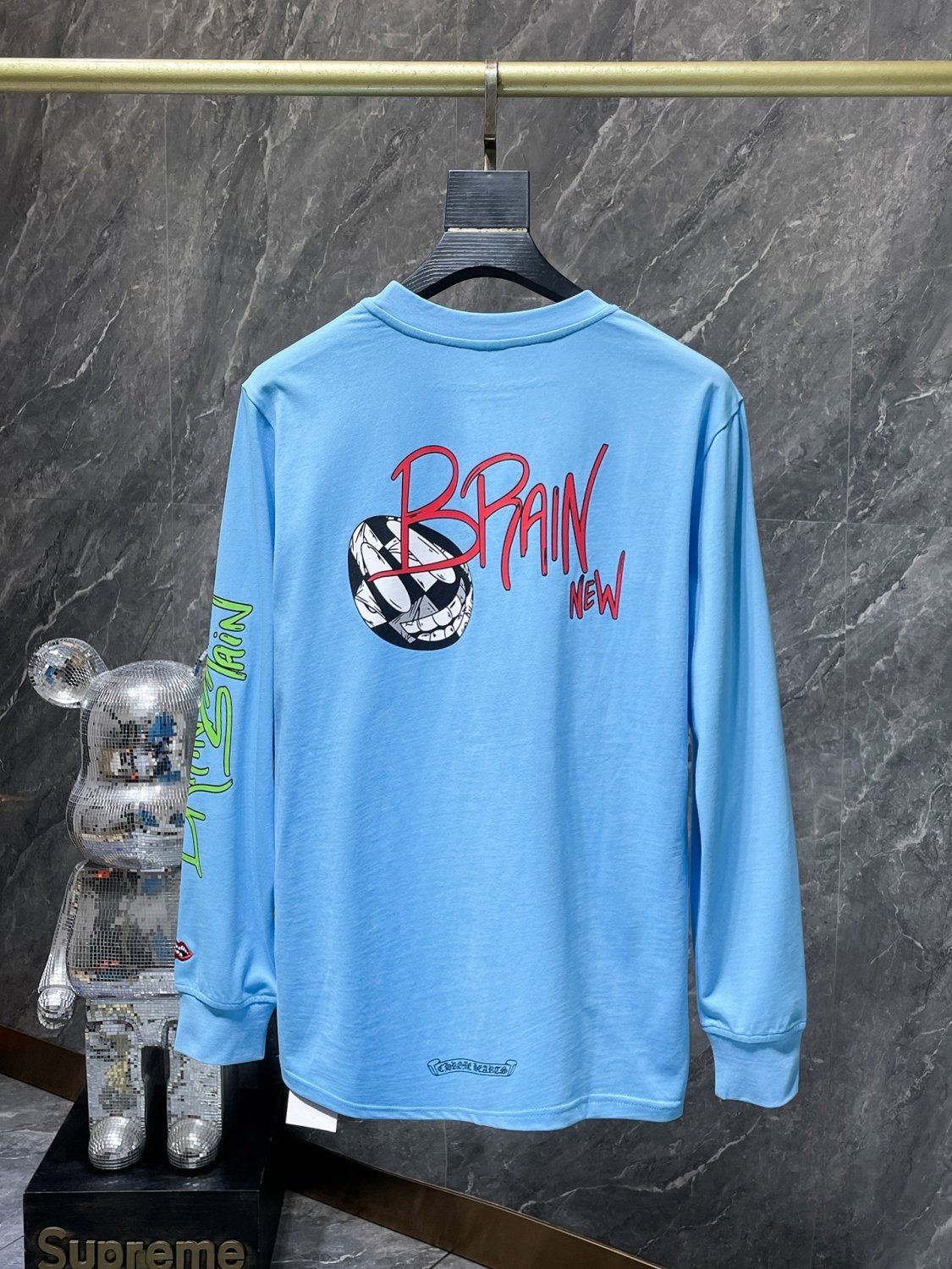 chrome heart blue matty brain new long sleeve