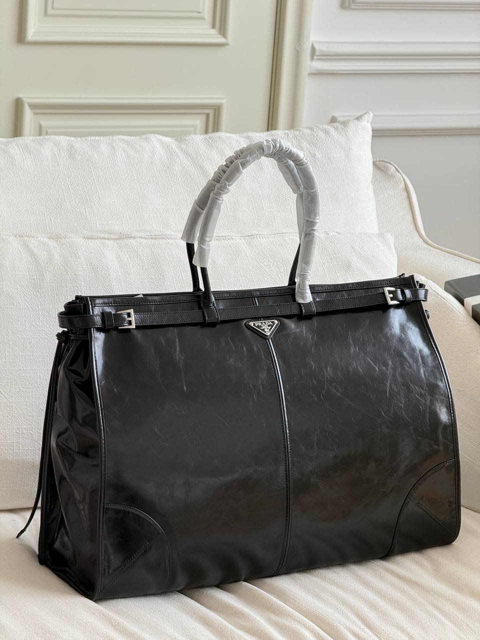 Prada Bonnie Leather Tote Bag