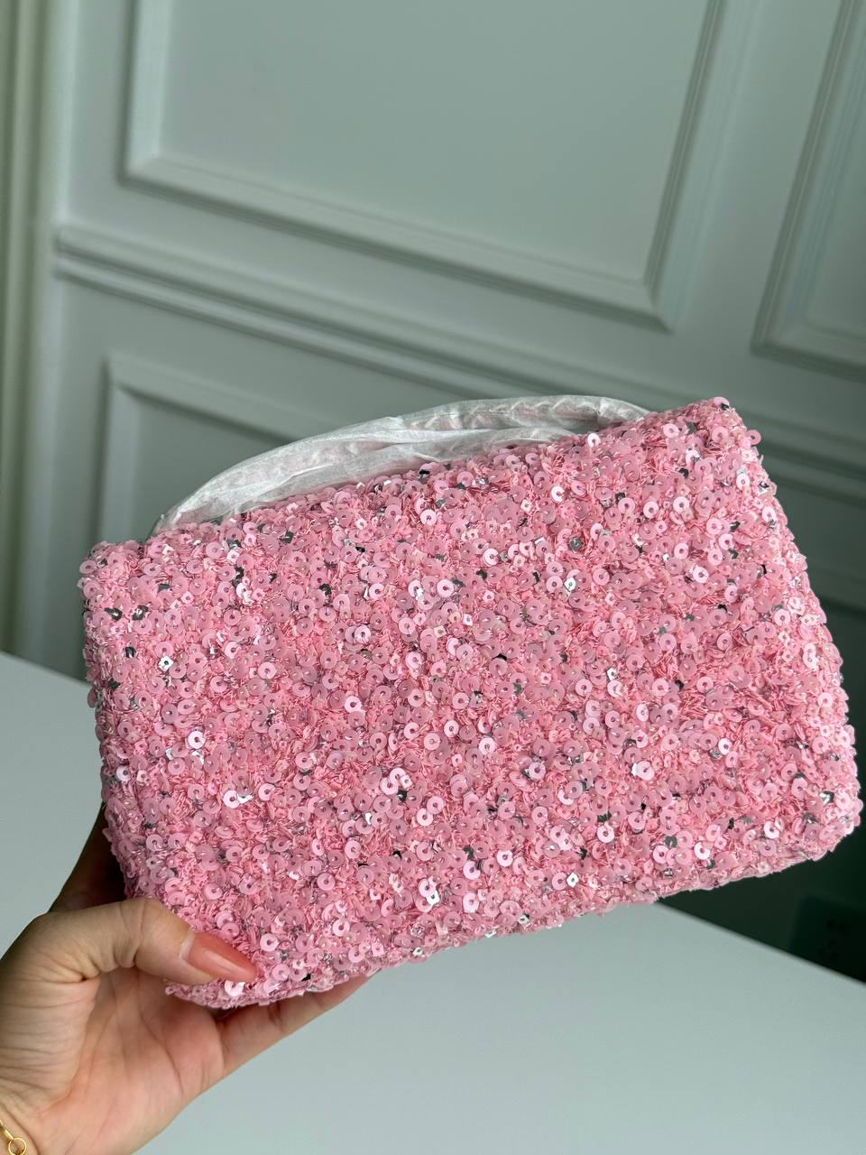 CHANEL Sequined Classic Flap Bag