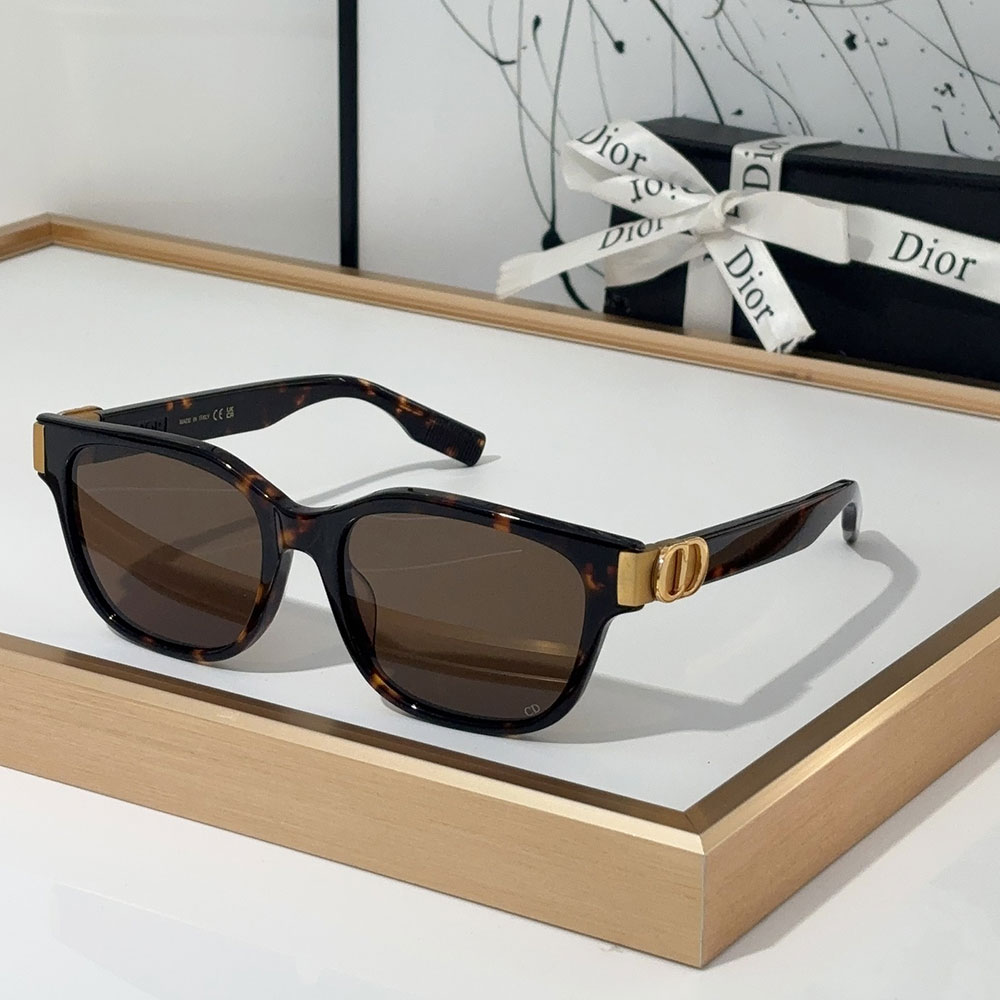 Dior  Mirror leg Logo identification Acetate fibre  sunglasses  Top quality